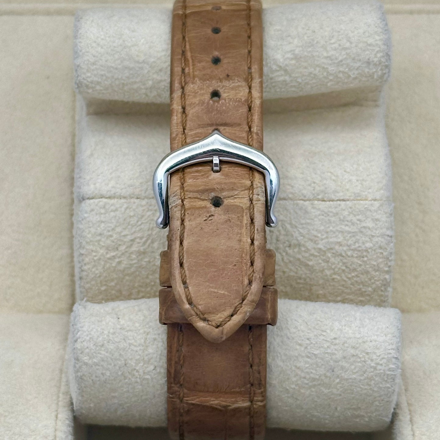 Santos Dumont Silver Romans 18K Rose Gold Bezel W2SA0012