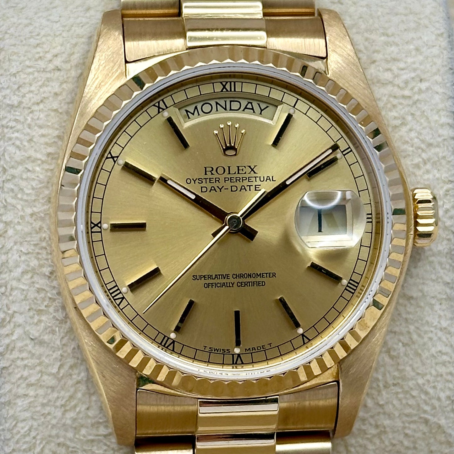Day-Date 36 Champagne Stick 18K Yellow Gold Ref 18038