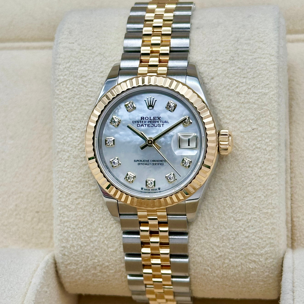 Lady-Datejust 28 18K Yellow Gold Mother Of Pearl Diamond Ref 279173 2020