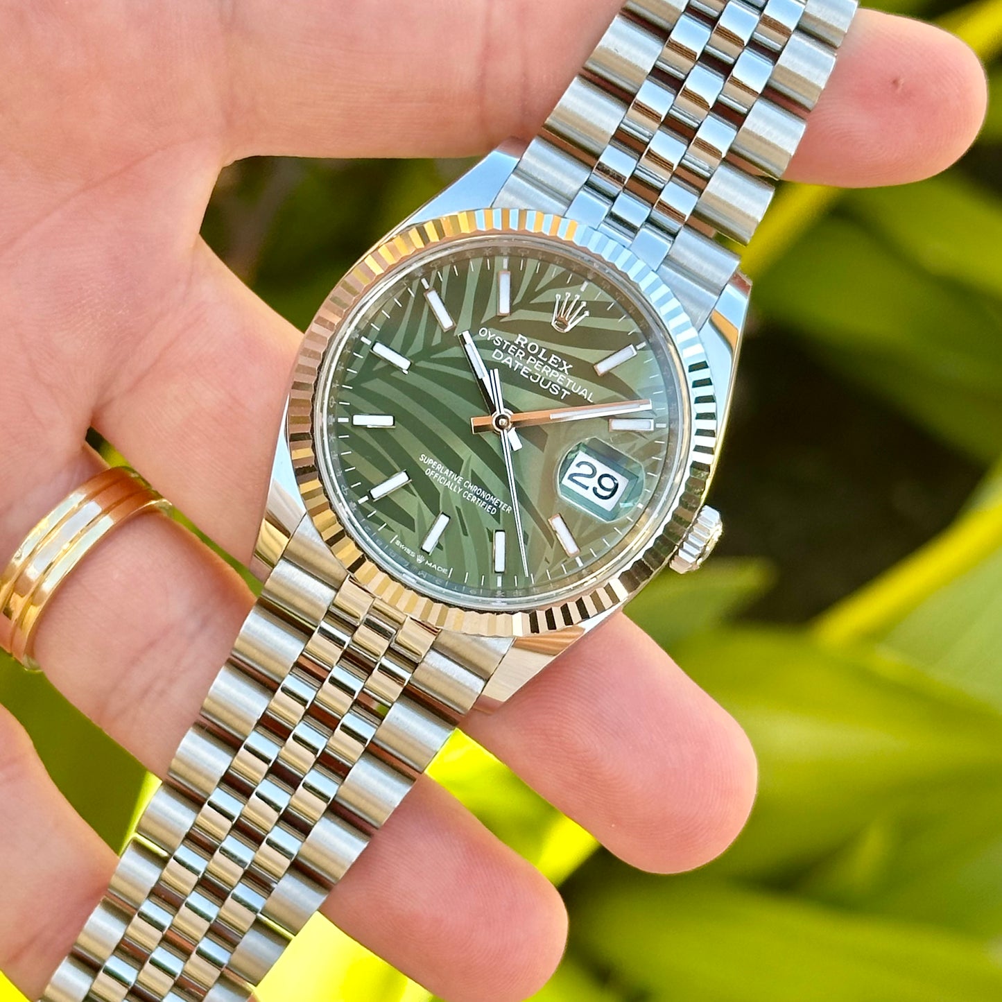 Datejust 36 Palm Green Motif Ref 126234 2021