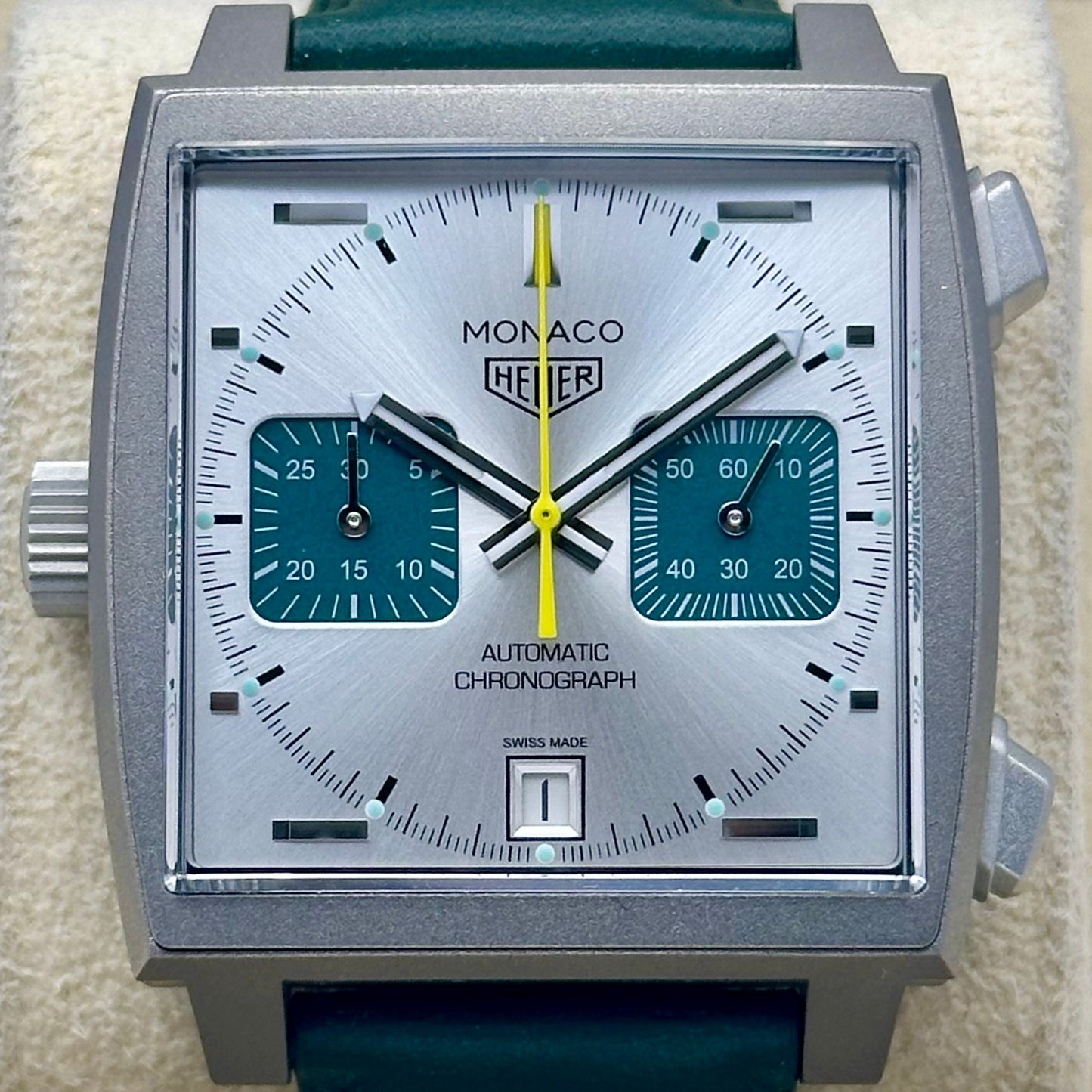 Monaco Chronograph Titanium Racing Green Limited Edition Ref CAW218E.FC6565 2024