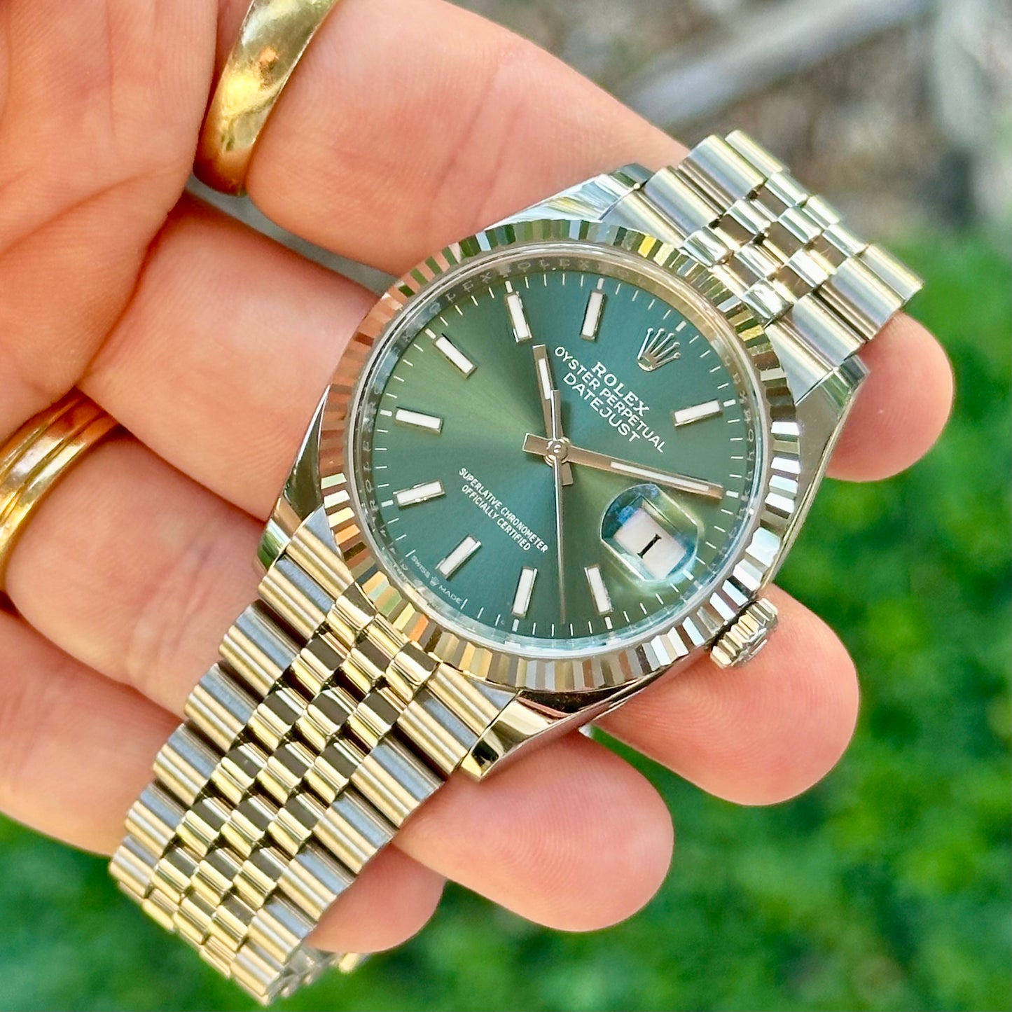 Datejust 36 Mint Green 18K White Gold Ref 126234 2026