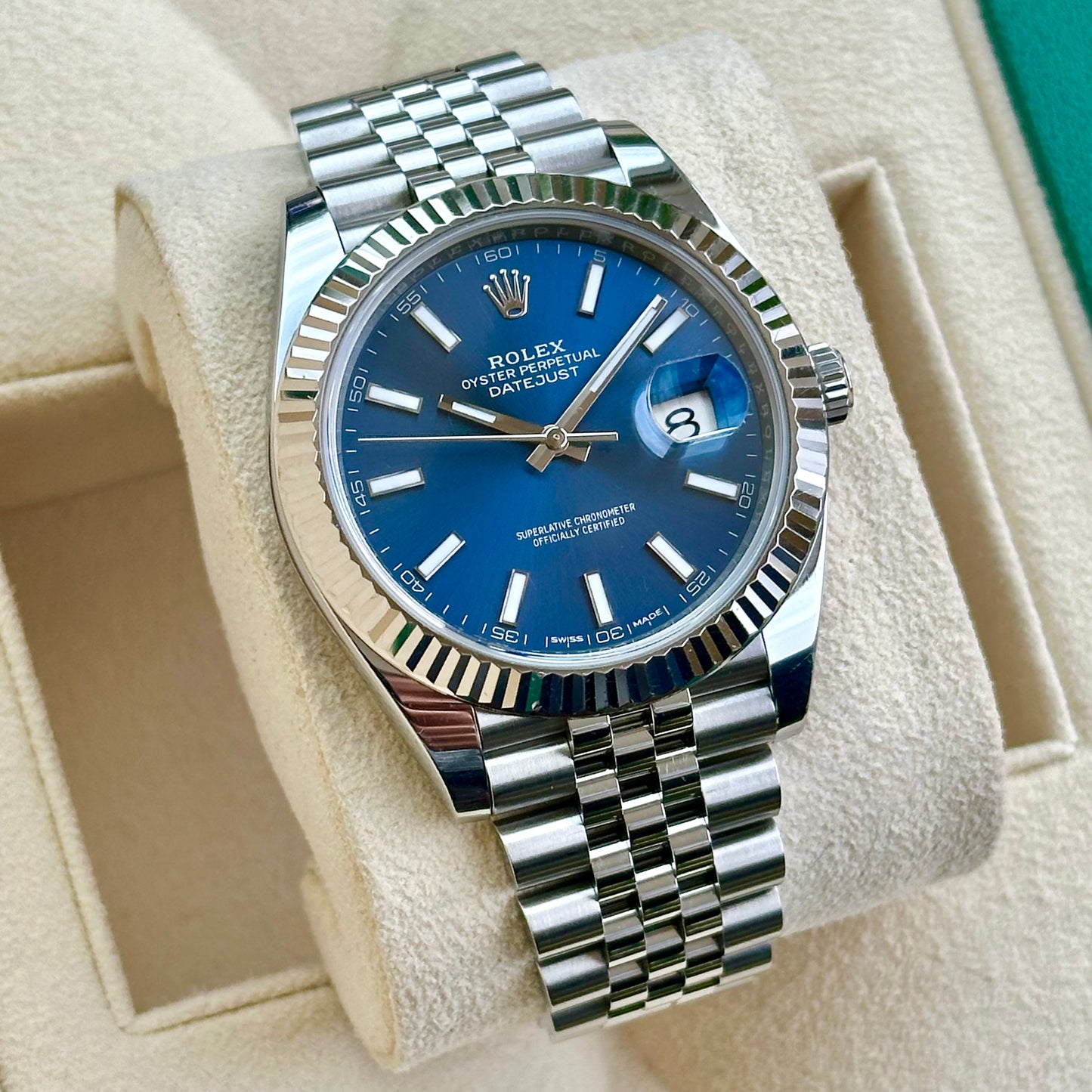 Datejust 41 Sunburst Blue Ref 126334 2018