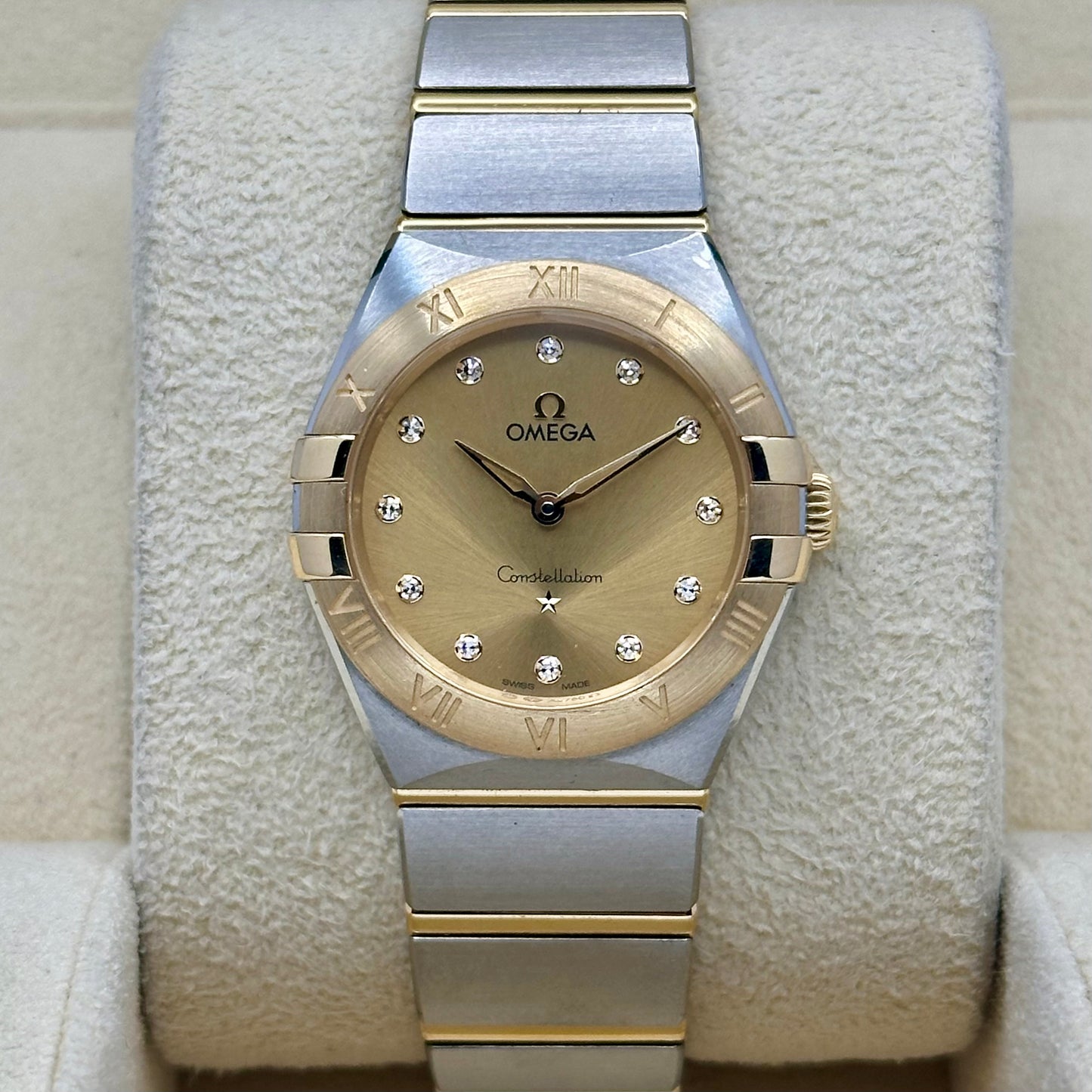 Constellation Ladies Champagne Diamond Dial 18K Yellow Gold Ref 131.20.28.60.58.001 2023