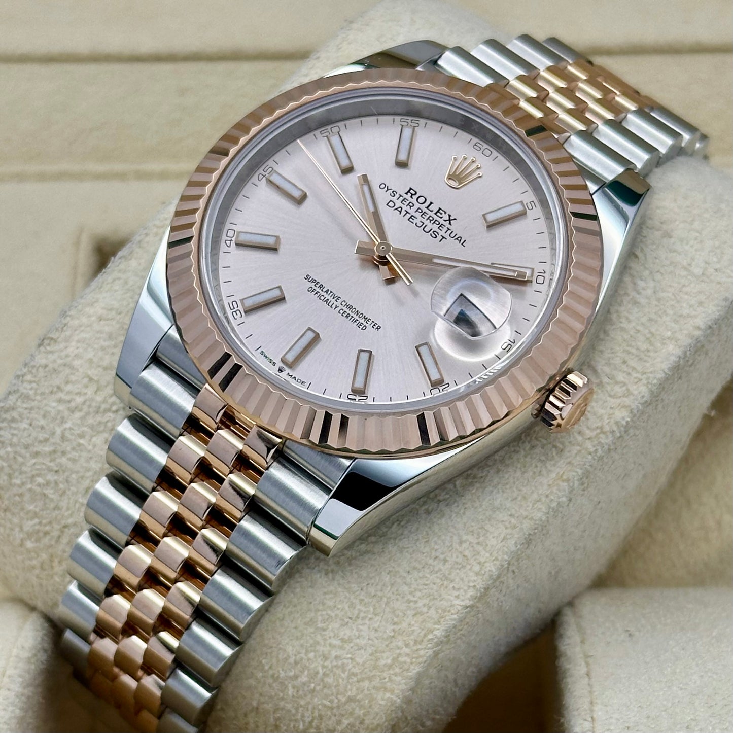 Datejust 41 Sundust 18K Rose Gold Ref 126331 2025