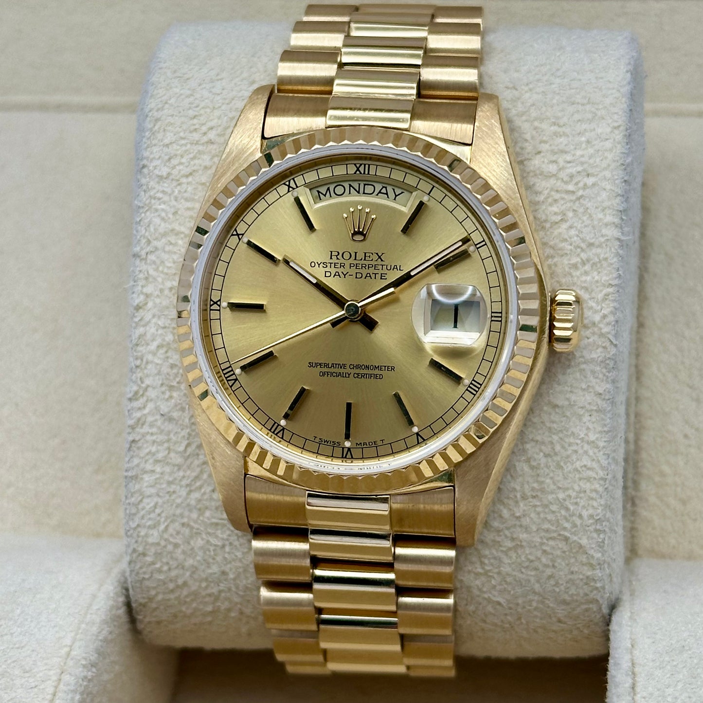 Day-Date 36 Champagne Stick 18K Yellow Gold Ref 18038