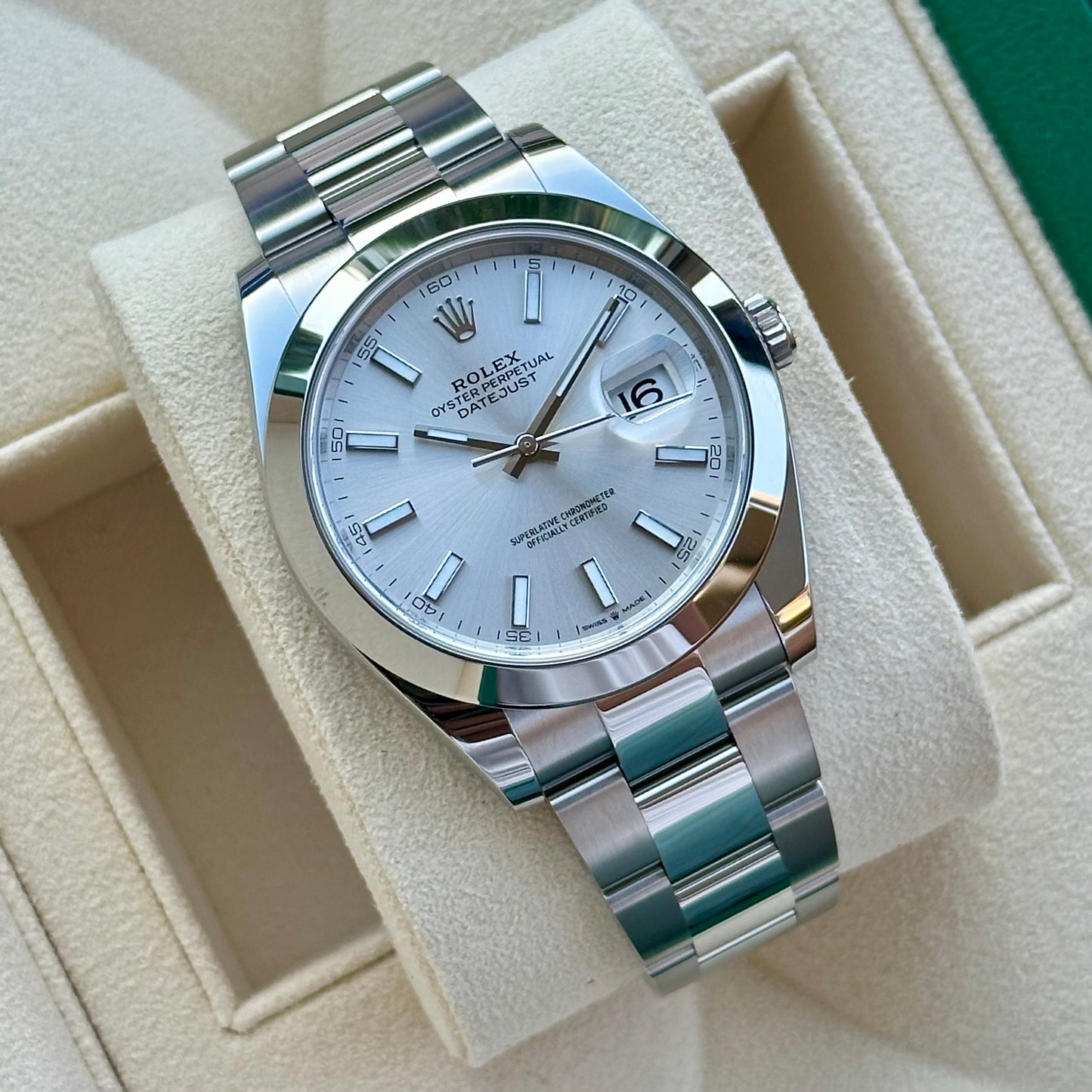 Datejust 41 Silver Sunburst Ref 126300 2023