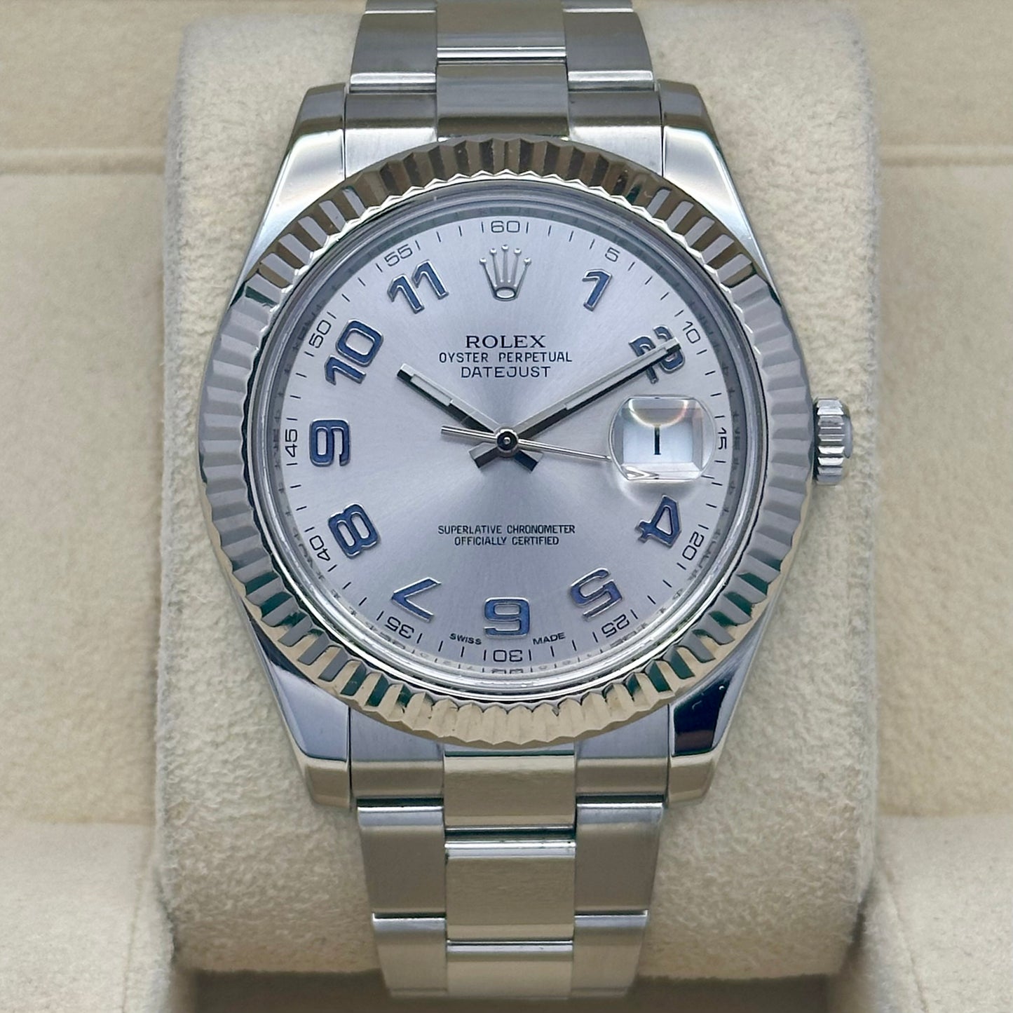 Datejust 41 II Rhodium Arabic Dial Ref 116334 2014
