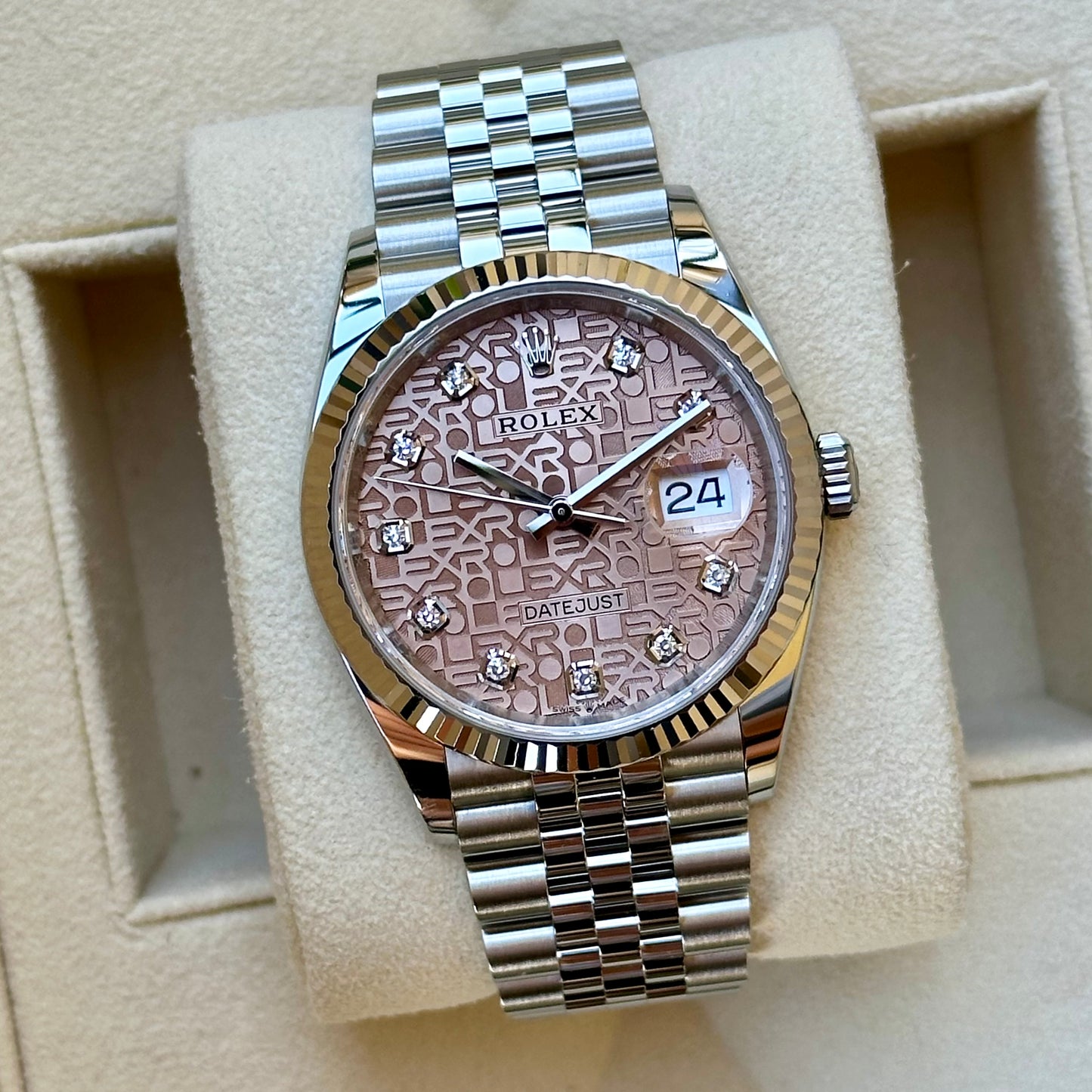 Datejust 36 Pink Diamond Anniversary Dial Ref 126234 2020