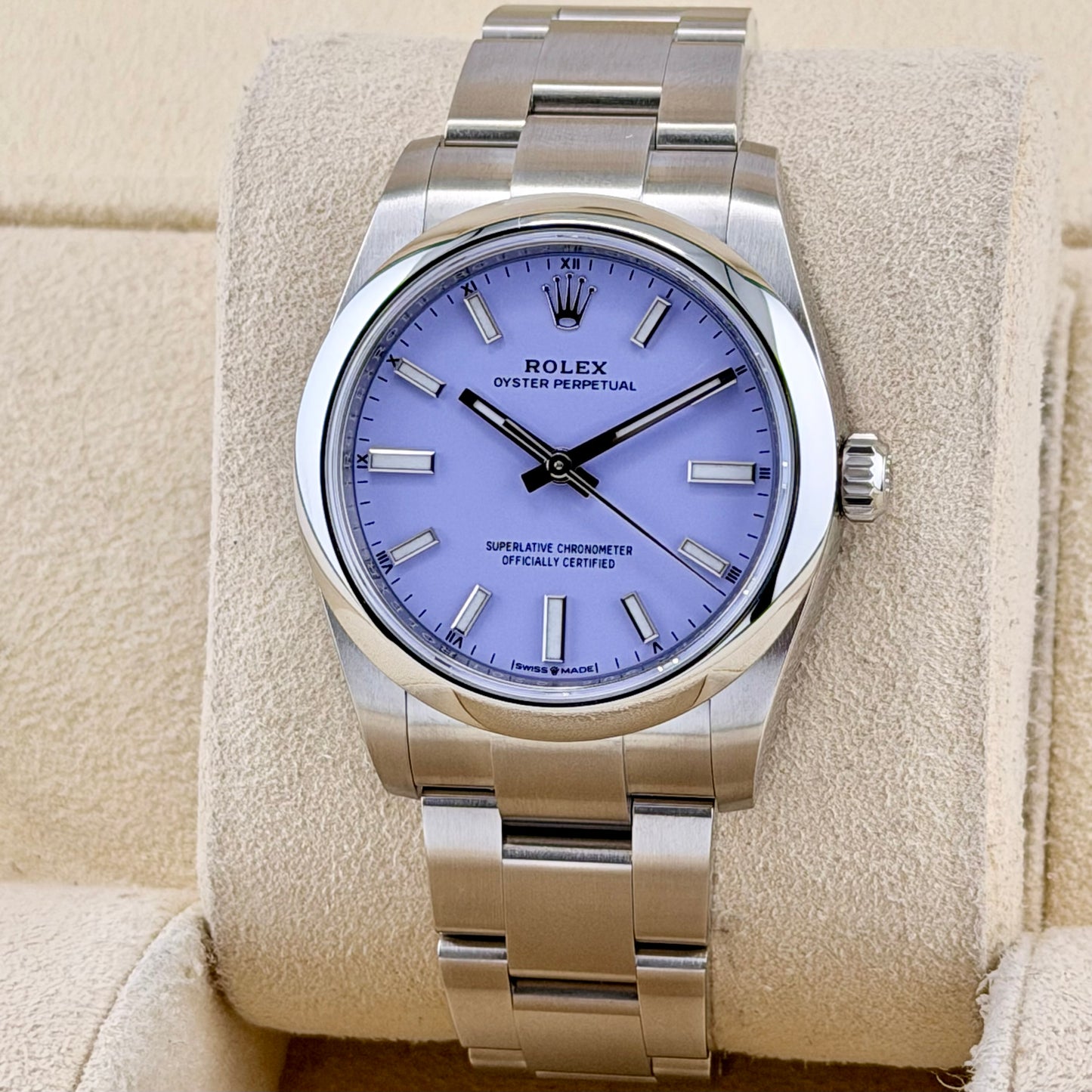 Oyster Perpetual 34 Lavender Dial Ref 124200 2025