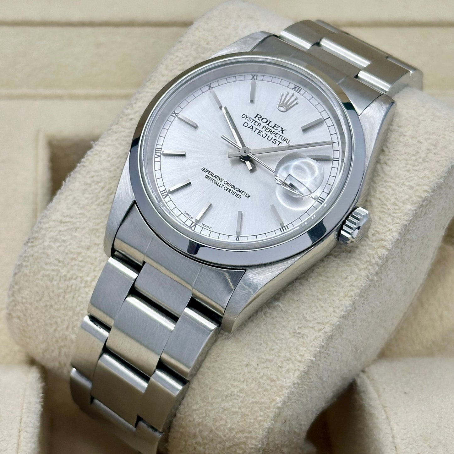 Datejust 36 Sunburst Silver Ref 16200 2002