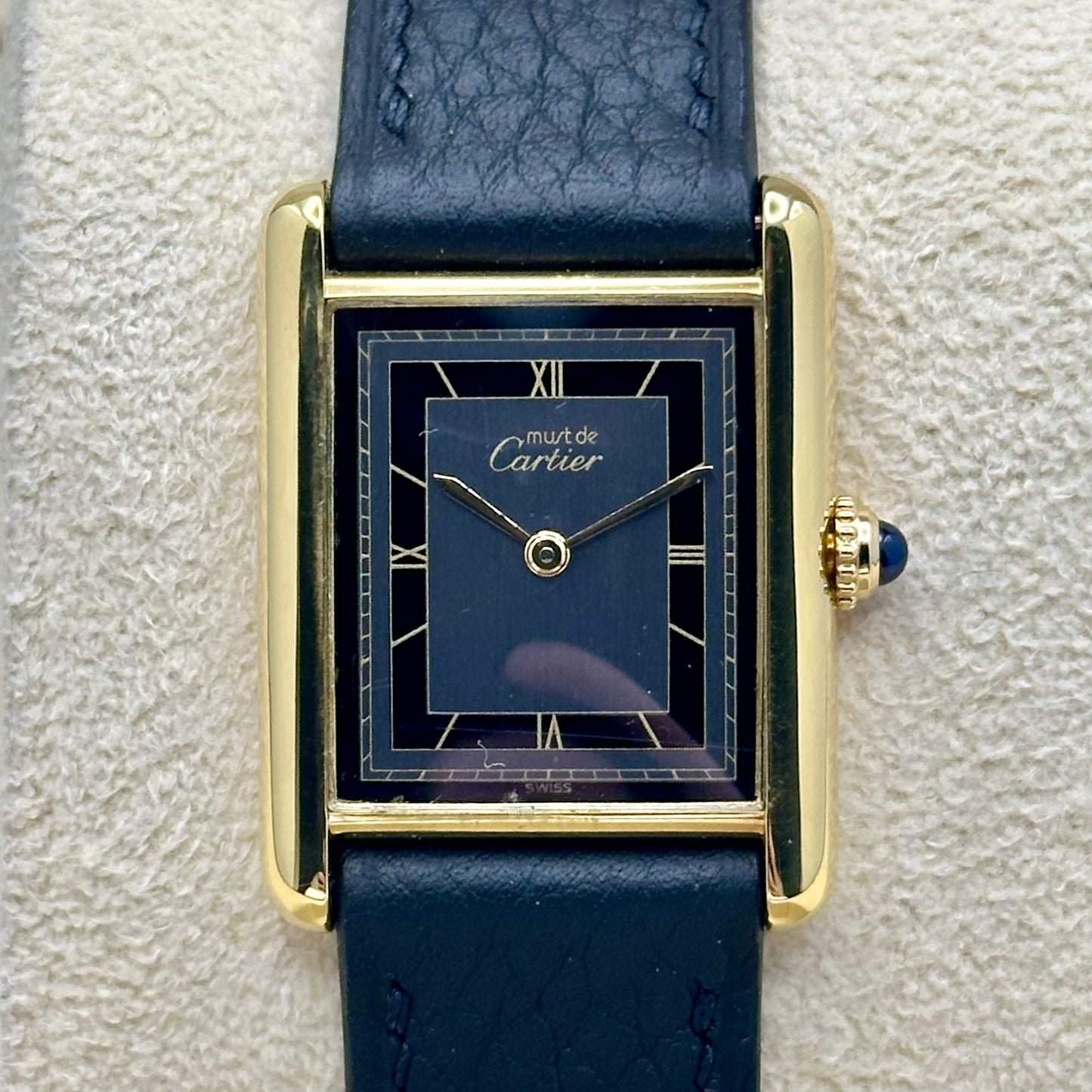 Tank Must De Cartier Vermeil Grey Romans Ref 6 81006 1990