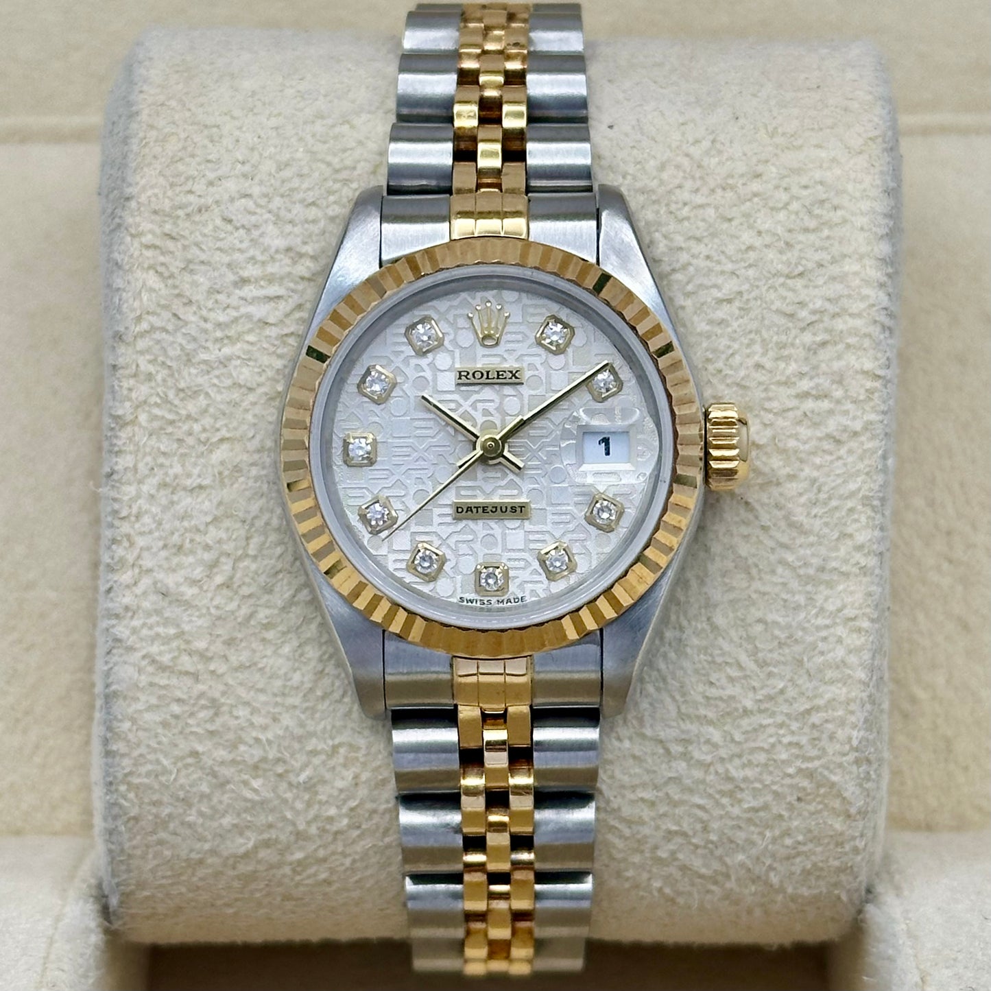 Lady-Datejust 26 Ivory Anniversary Big Diamond Ref 69173 1995