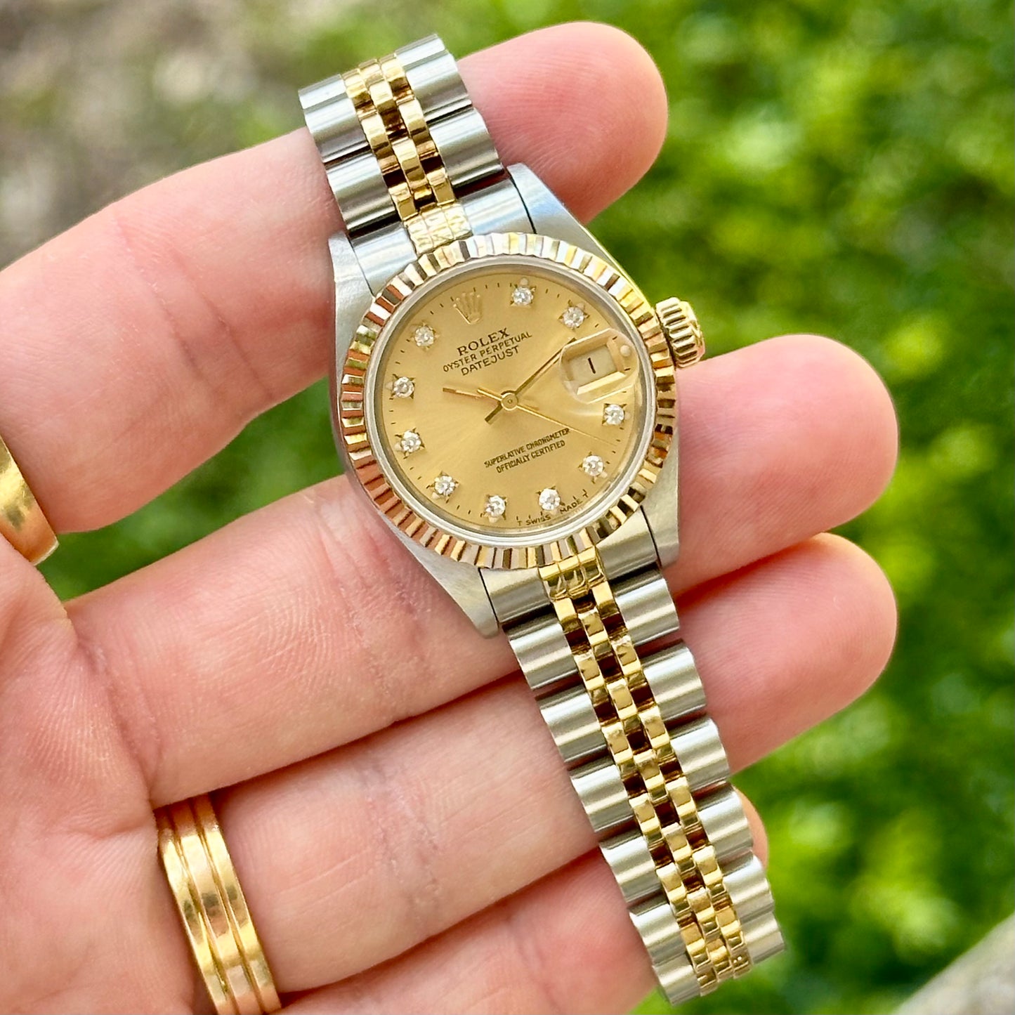 Lady-Datejust 26 Champagne Diamond Ref 69173G