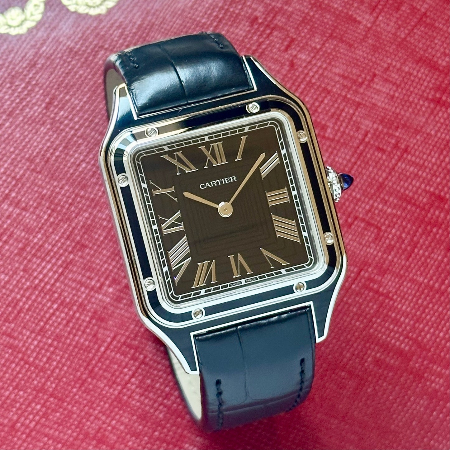 Santos Dumont Large Black Lacquer Ref WSSA0046 2025