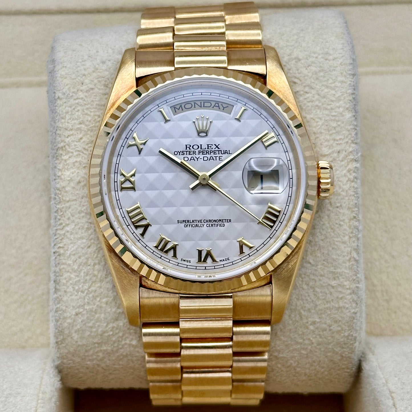 Day-Date 36 Pyramid Romans 18K Yellow Gold Ref 18238