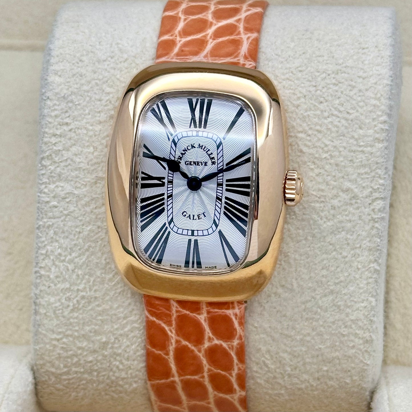 Galet Silver Guilloché 18K Rose Gold Ref 3002 S QZ R
