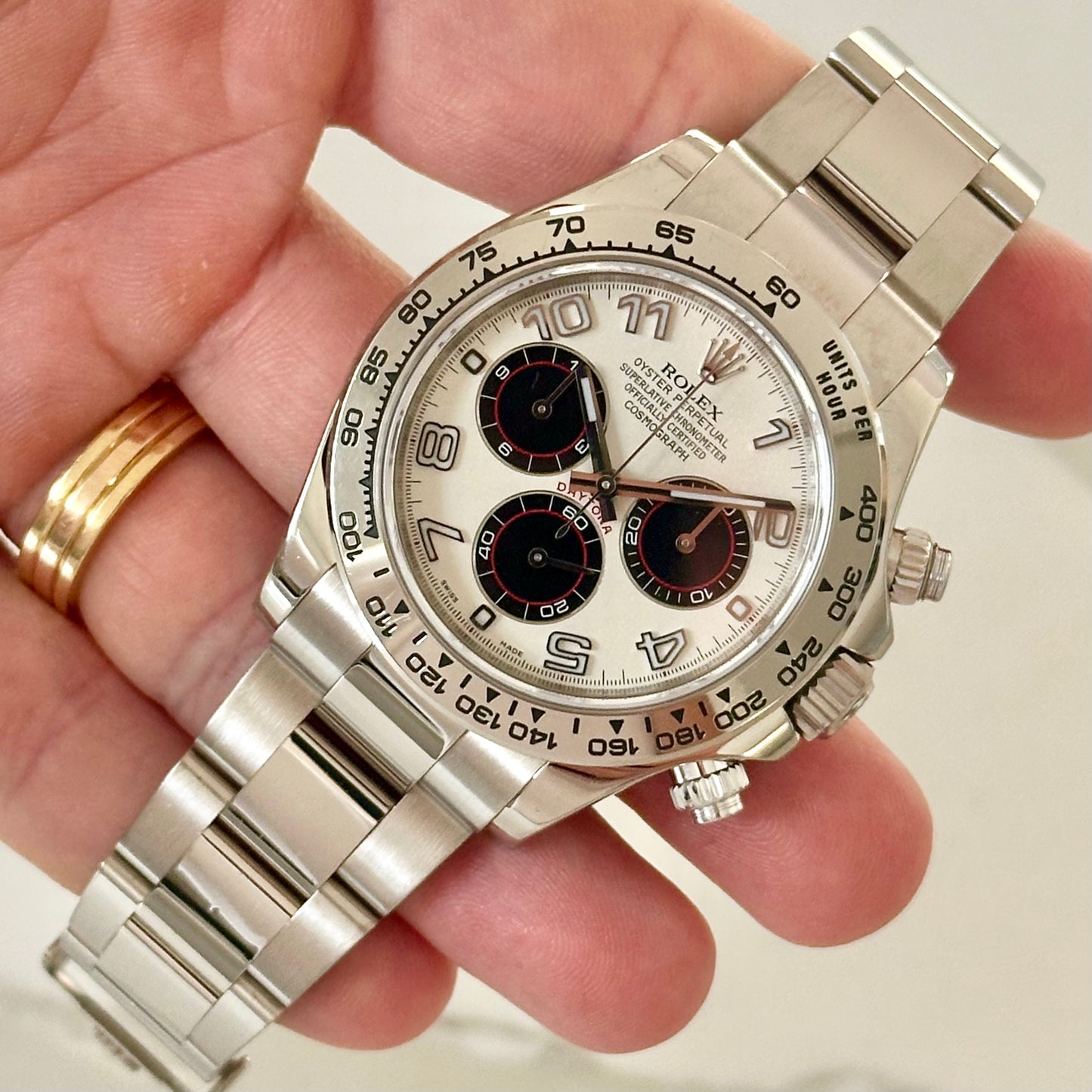 Cosmograph Daytona Panda Racing Dial Ref 18K White Gold 116509