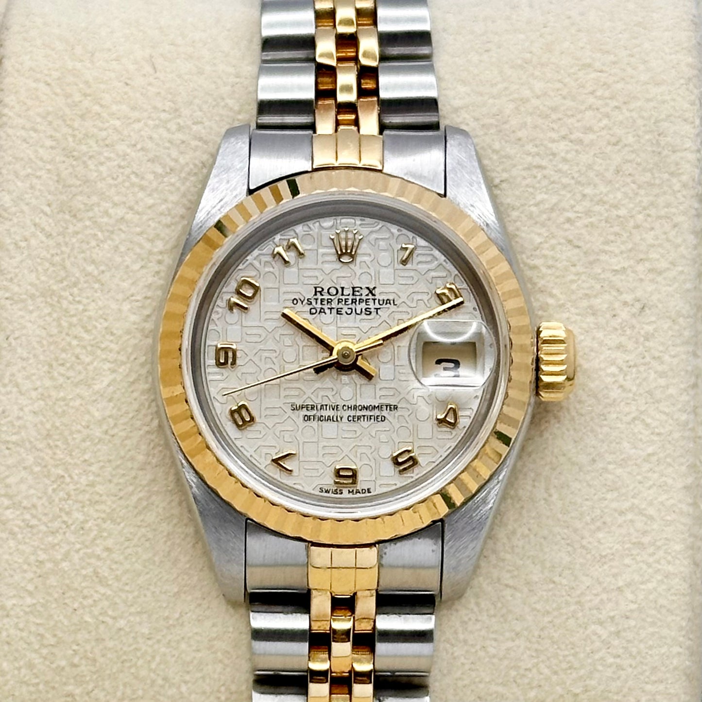 Lady-Datejust 26 Two Tone Ivory Arabic Ref 69173 1995