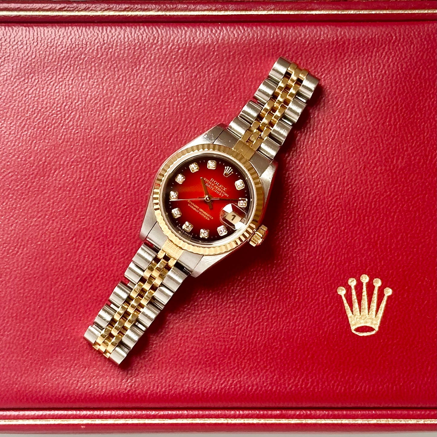 Lady-Datejust 26 Red Vignette Big Diamond Ref 79173 2002
