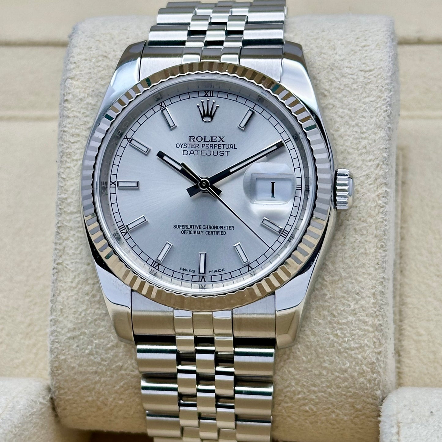 Datejust 36 Sunburst Silver Ref 116234 2016