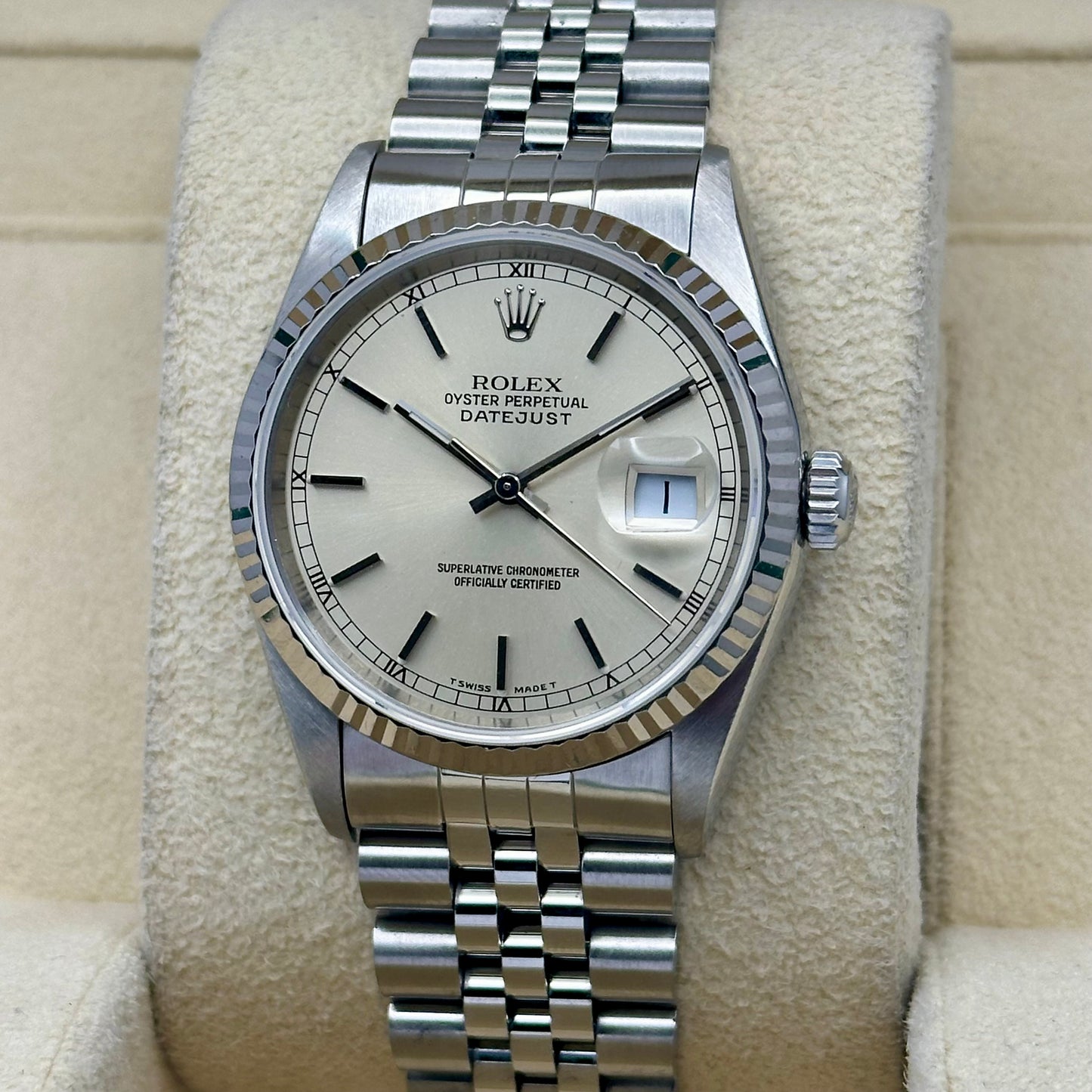 Datejust 36 Sunburst Silver Ref 16234 1996