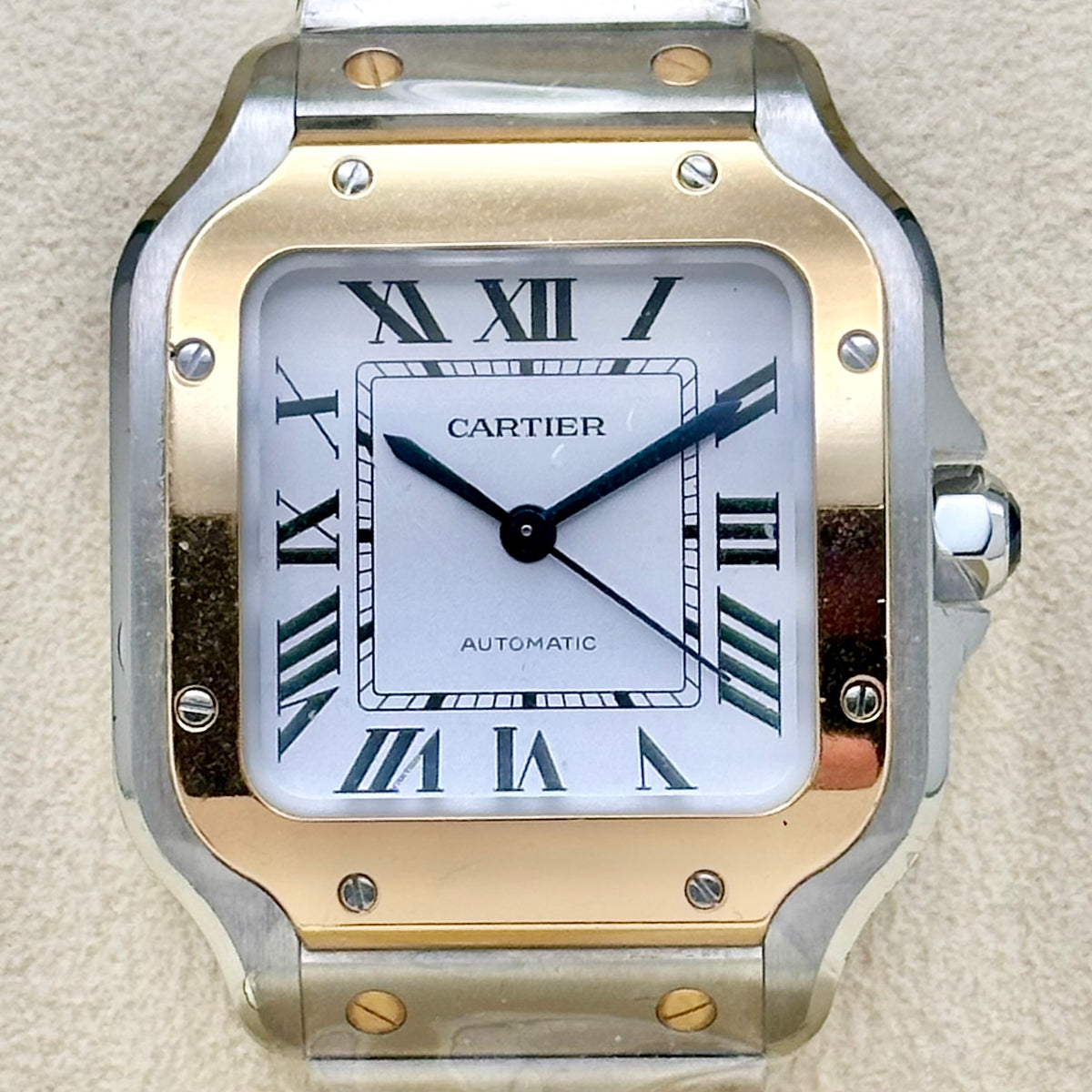 Santos Medium White Romans 18K Yellow Gold Ref WSSA0016 2026