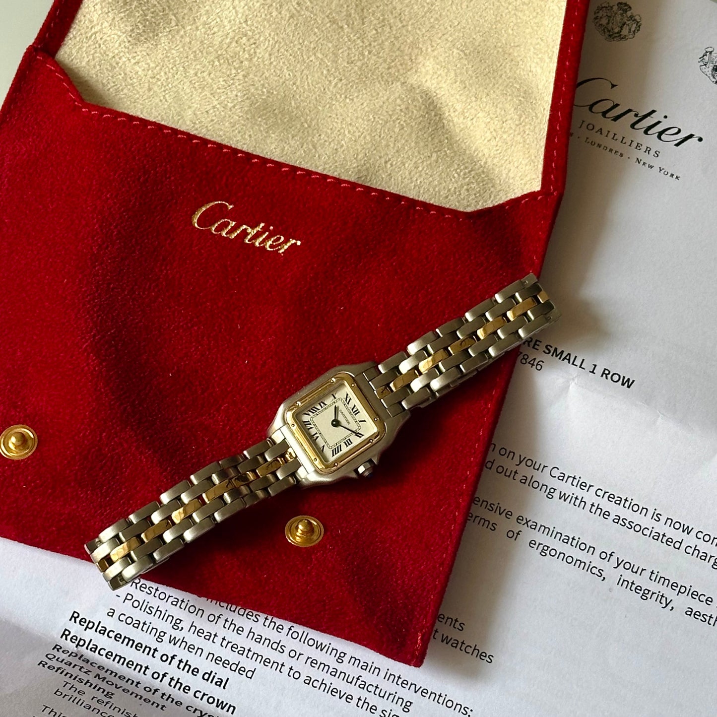 Panthére Small Single Row 18K Yellow Gold Two Tone Ref 669210 2000