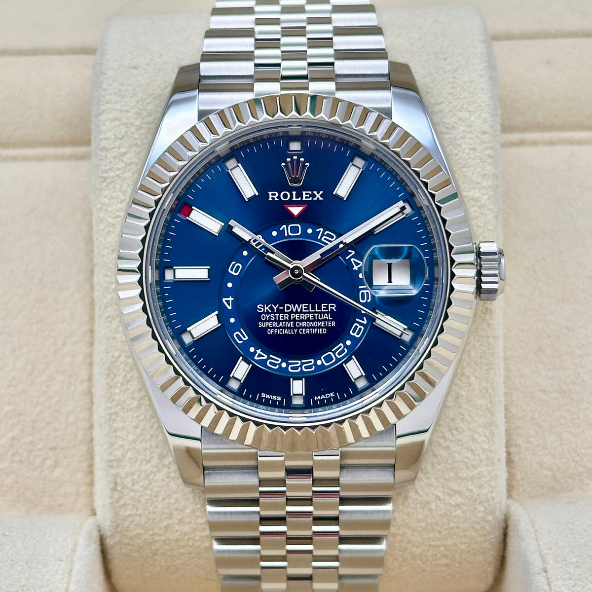 Sky-Dweller Sunburst Blue Jubilee 18K White Gold Ref 326934 2022