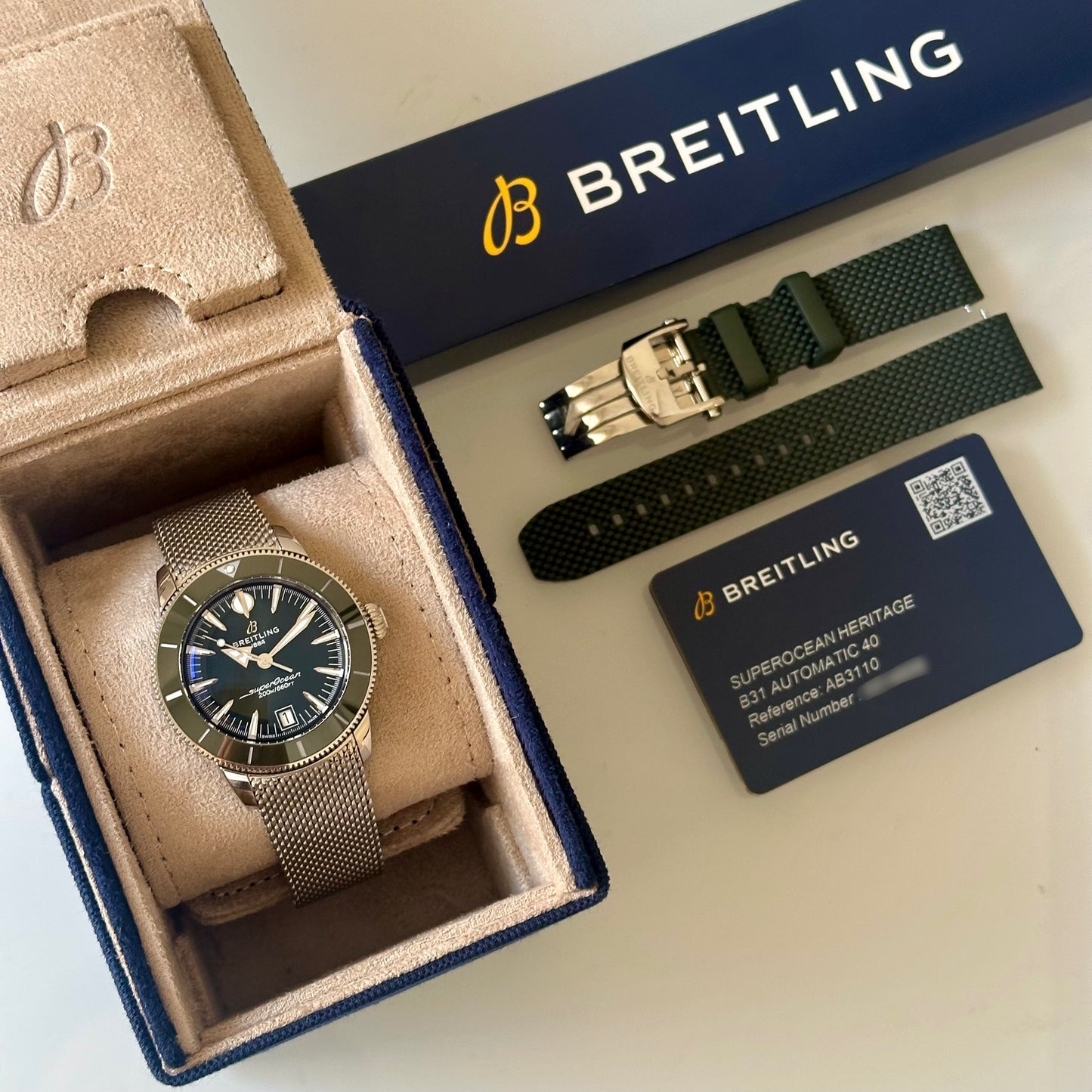 Superocean Heritage B31 Green Dial Ref AB3110 2025