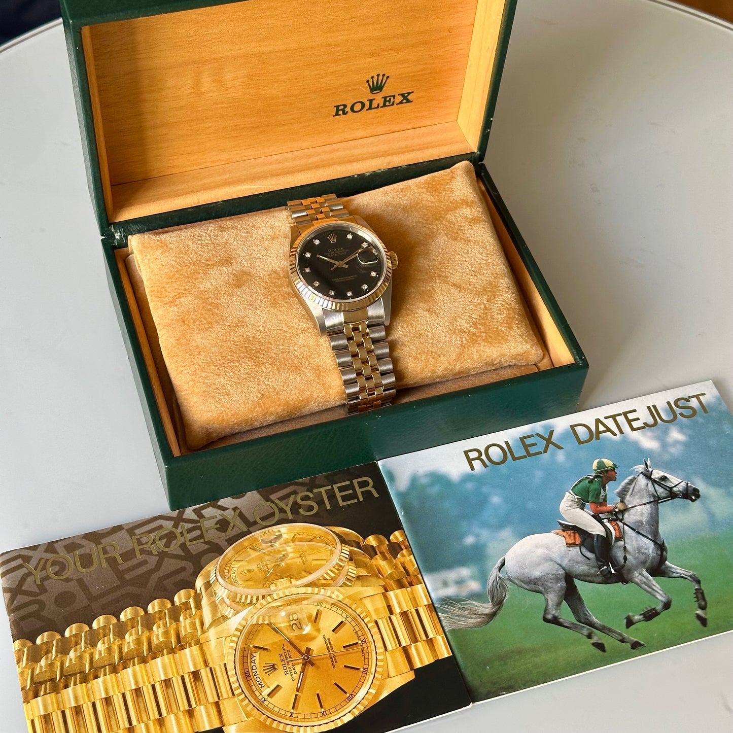 (ON HOLD) Datejust 36 Black Diamond 18K Yellow Gold Ref 16233