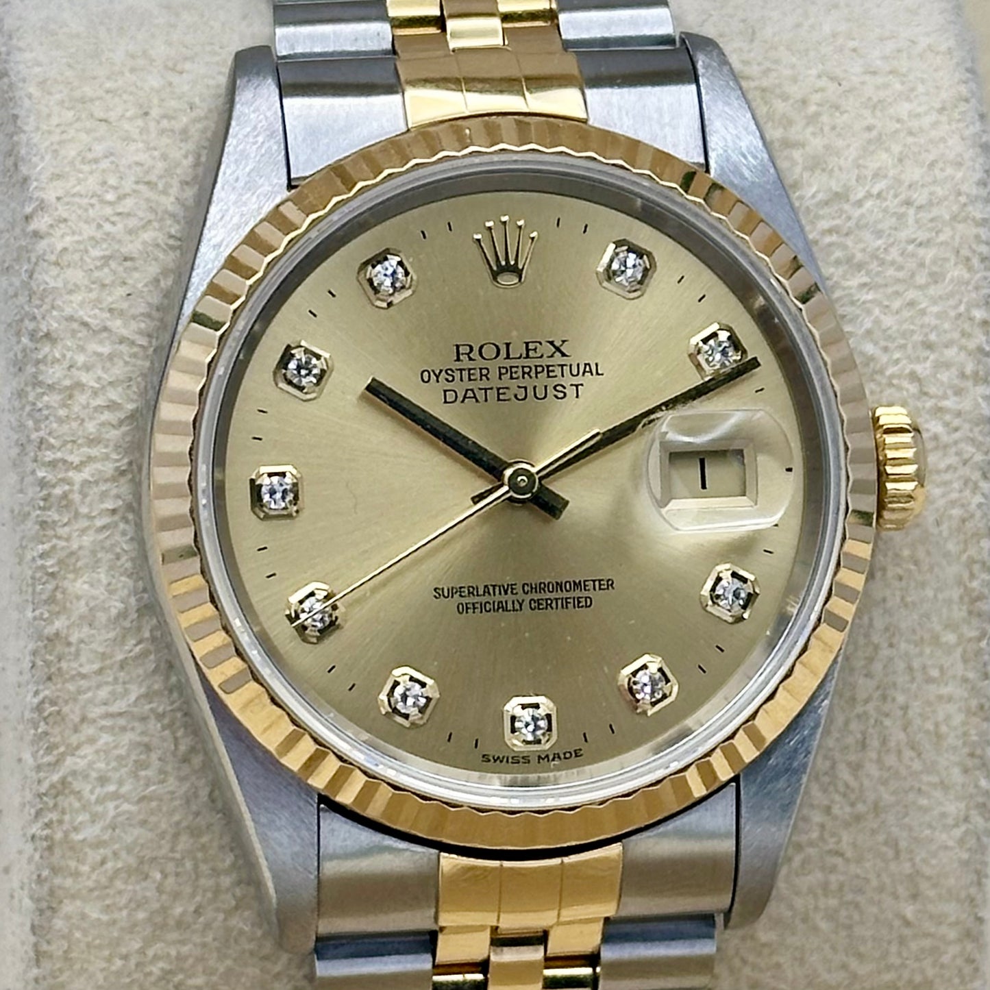 Datejust 36 Champagne Big Diamond Ref 16233 1995