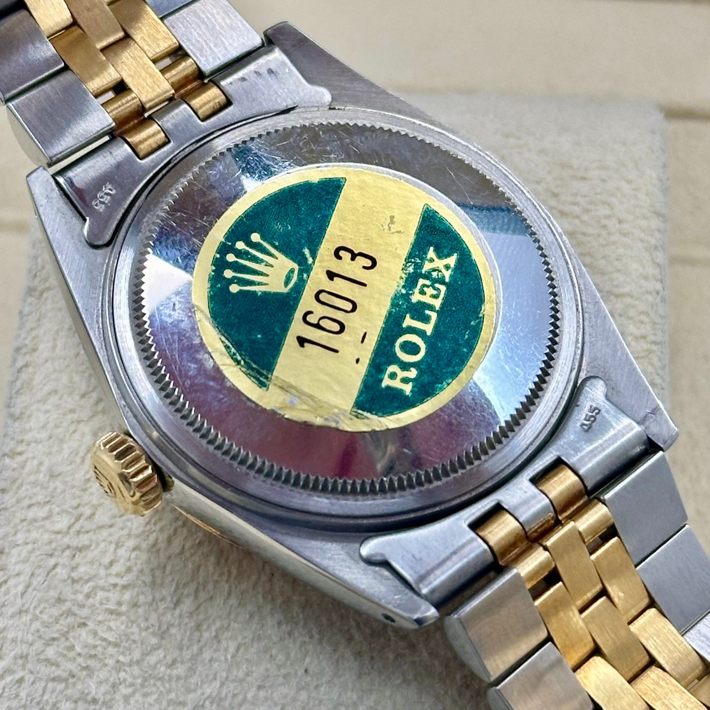 Datejust 36 Linen 18K Yellow Gold Ref 16013 1983