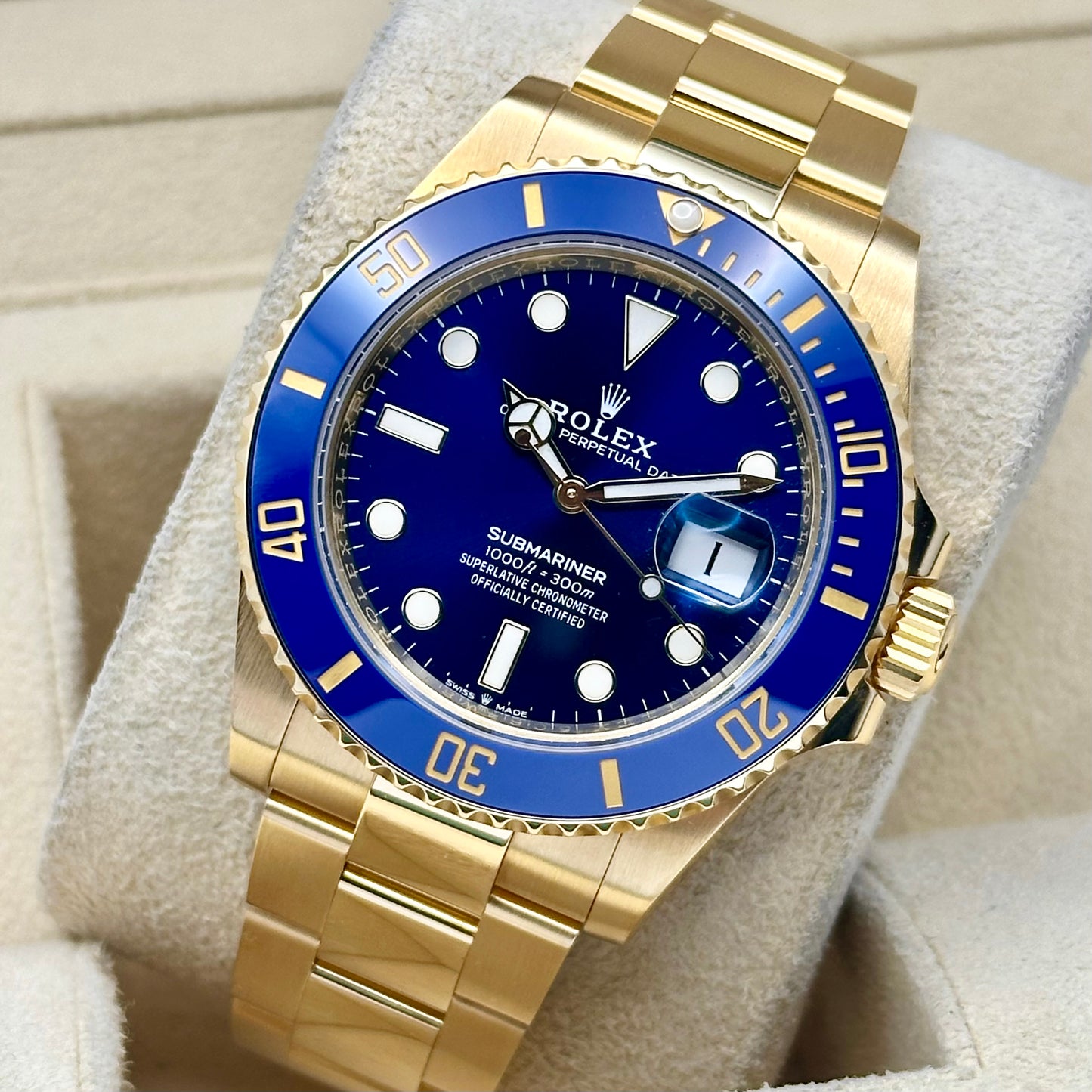 Submariner Date Bluesy 18K Yellow Gold Ref 126618LB 2022