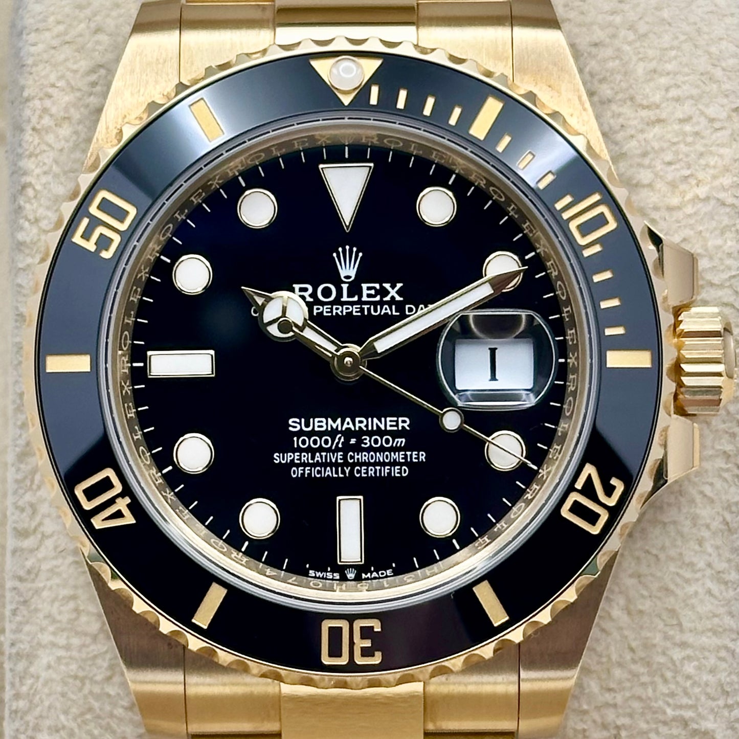 Submariner Date Black Ceramic 18K Yellow Gold Ref 126618LN 2023