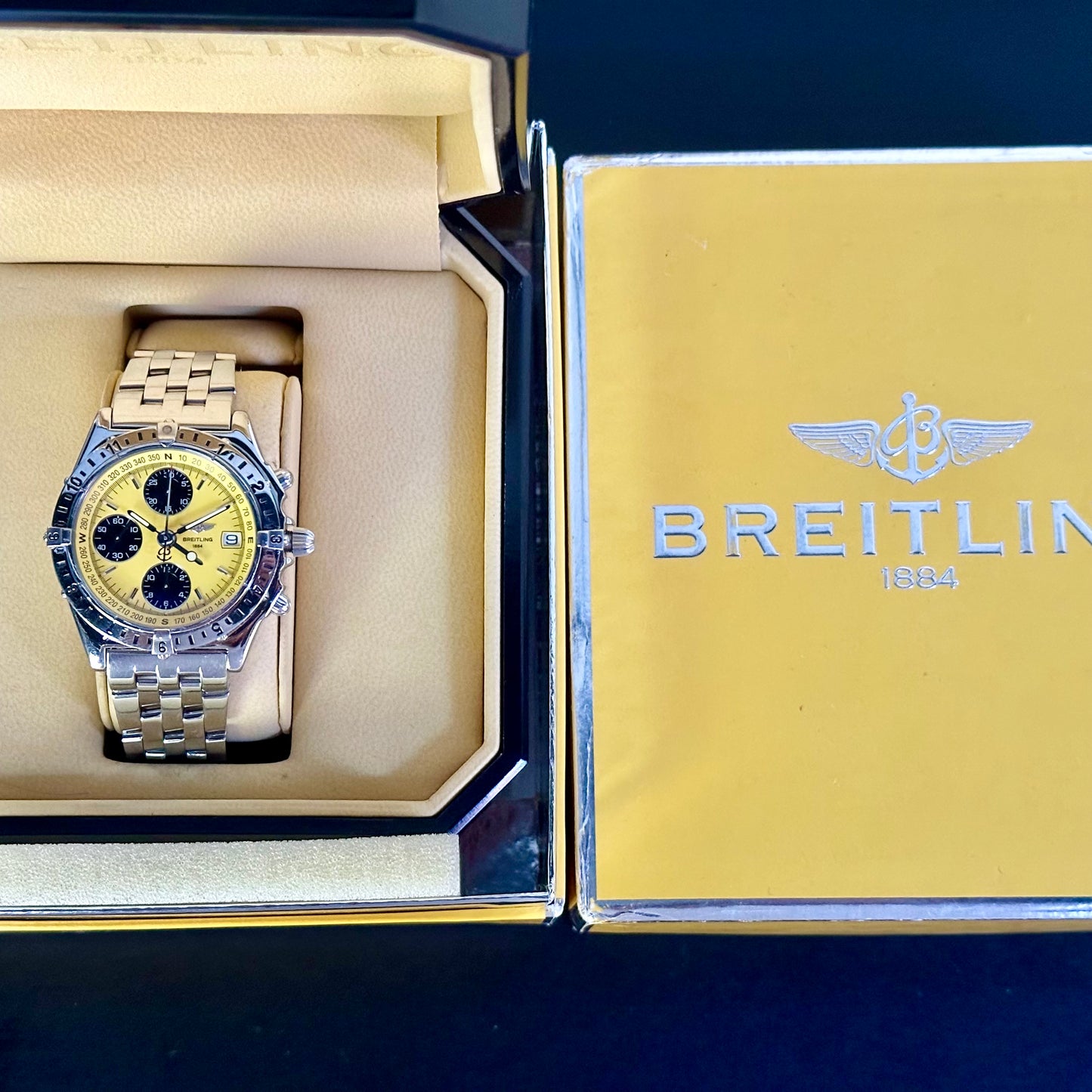 Chronomat Longitude GMT Yellow Dial Ref A20048 2005