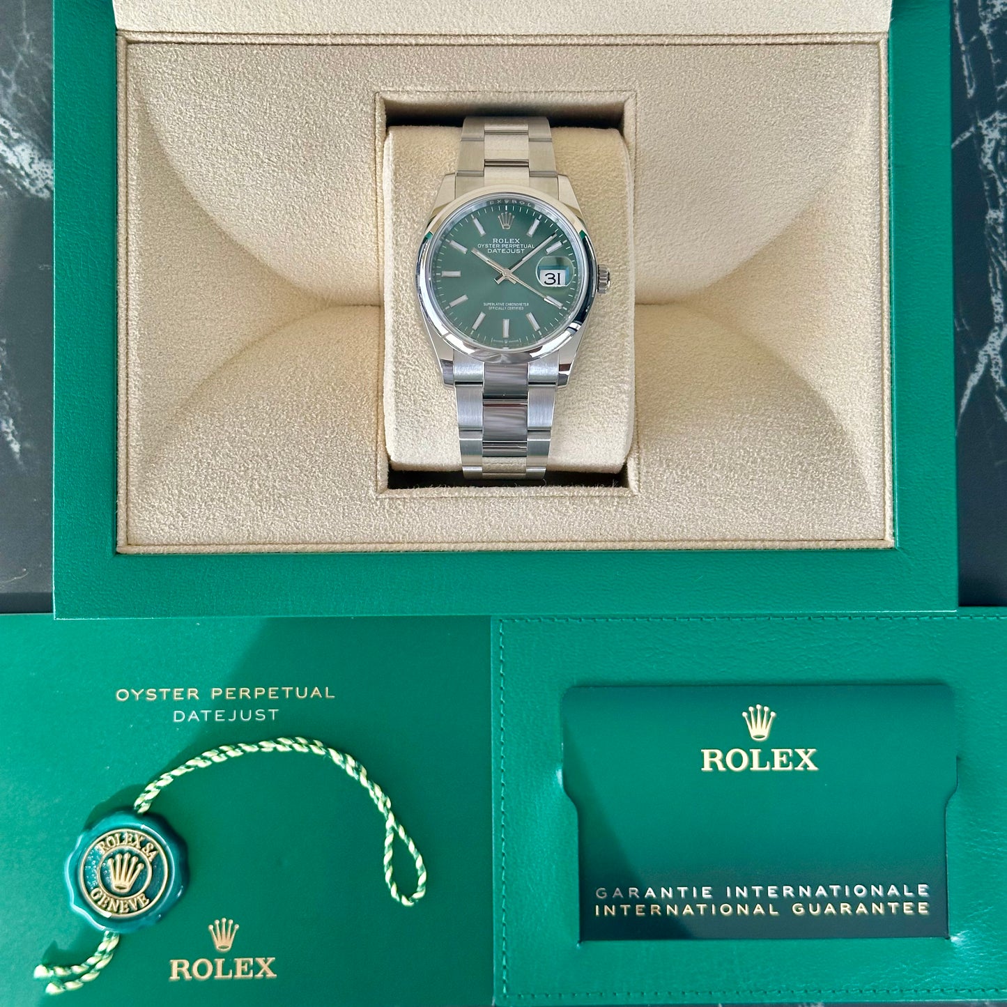 Datejust 36 Mint Green Ref 126200 2024