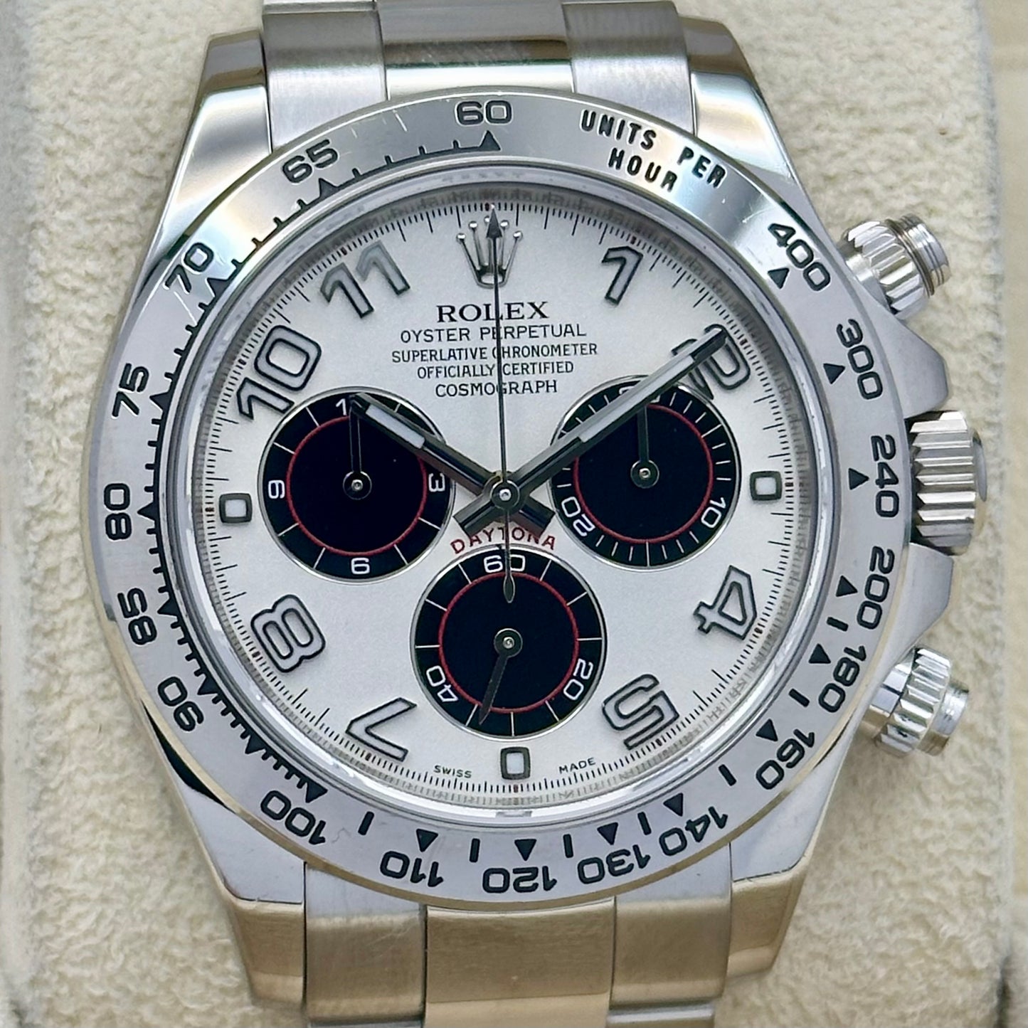 Cosmograph Daytona Panda Racing Dial Ref 18K White Gold 116509
