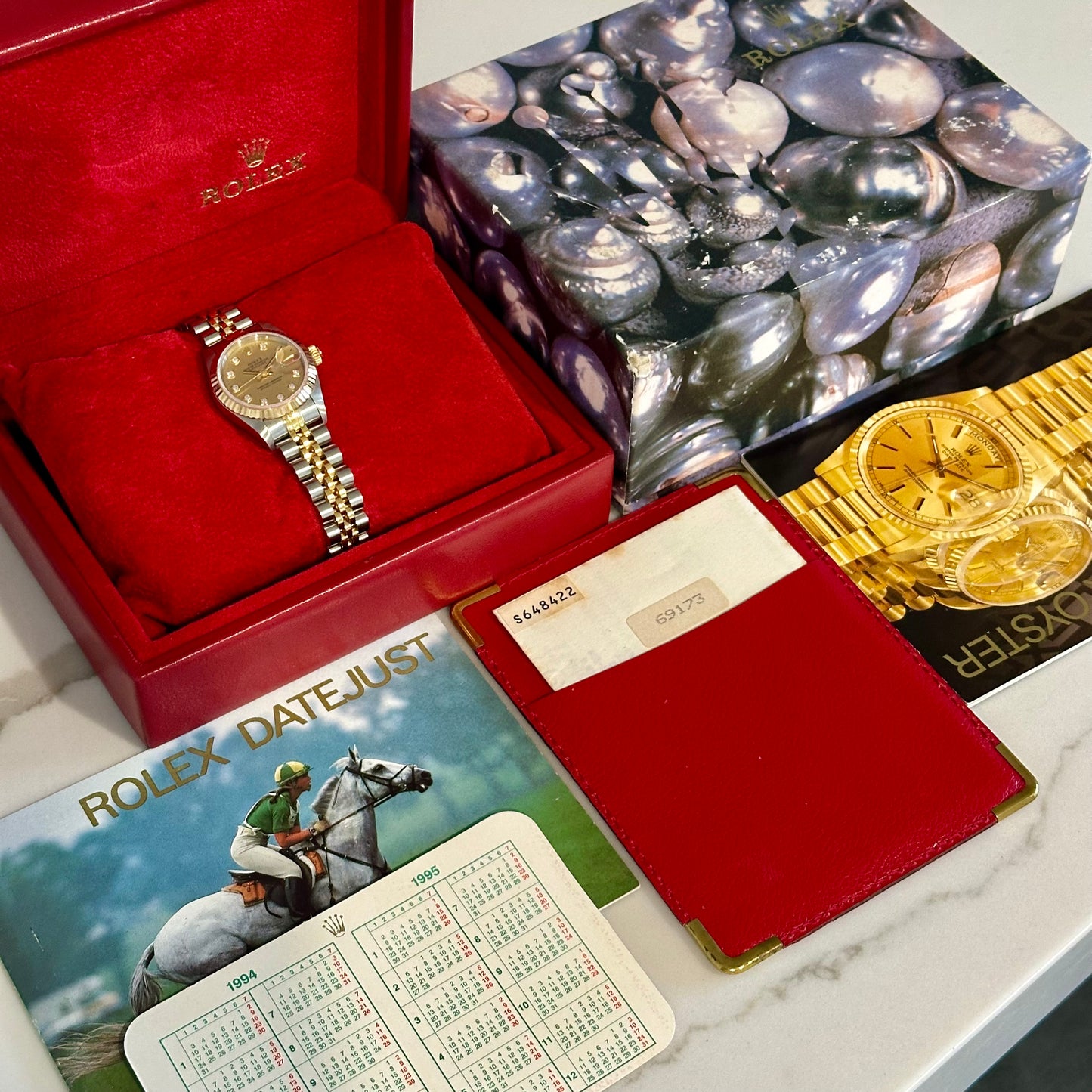 Lady-Datejust 26 Champagne Big Diamond Ref 69173 New Old Stock