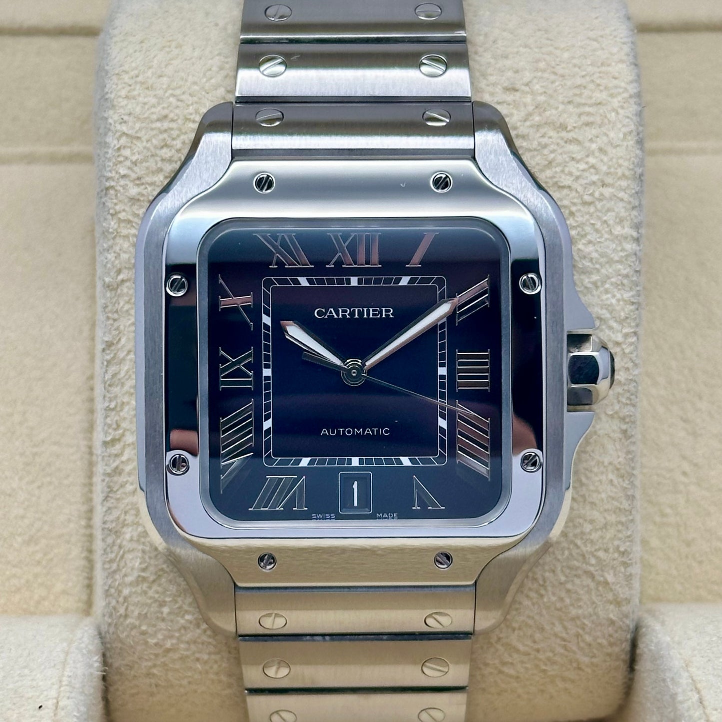 Santos Large Blue Dial Ref WSSA0071 2025