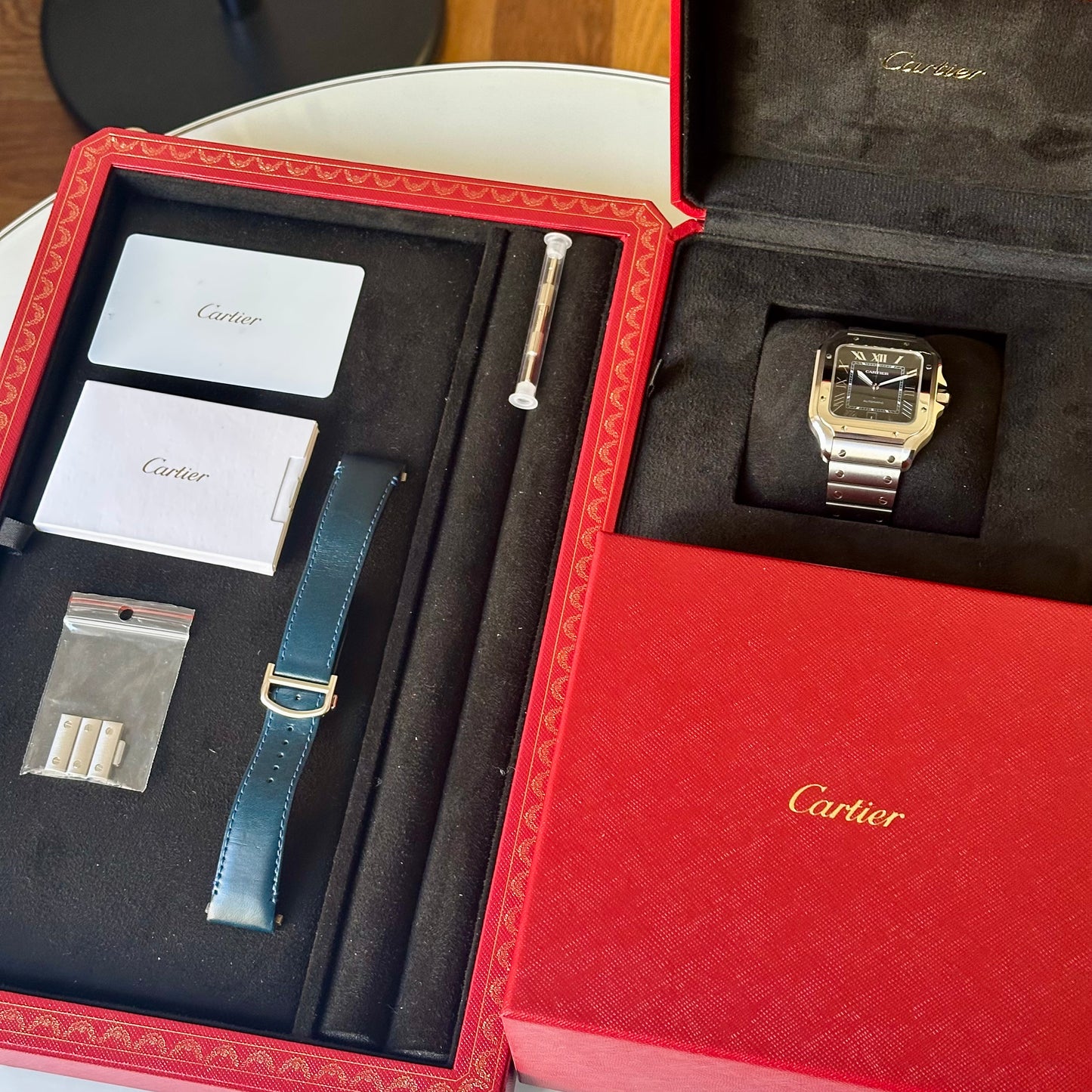 Santos Large Blue Dial Ref WSSA0071 2025