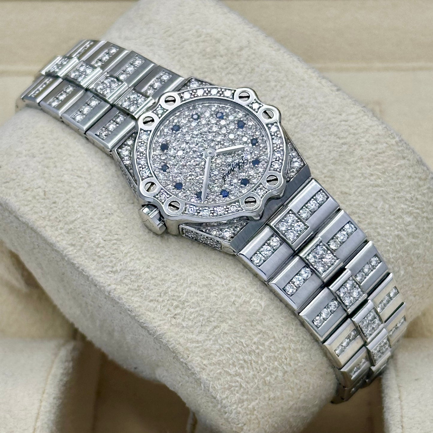 St Moritz Ladies 18K White Gold Factory Diamond Set Ref 25/4218/1