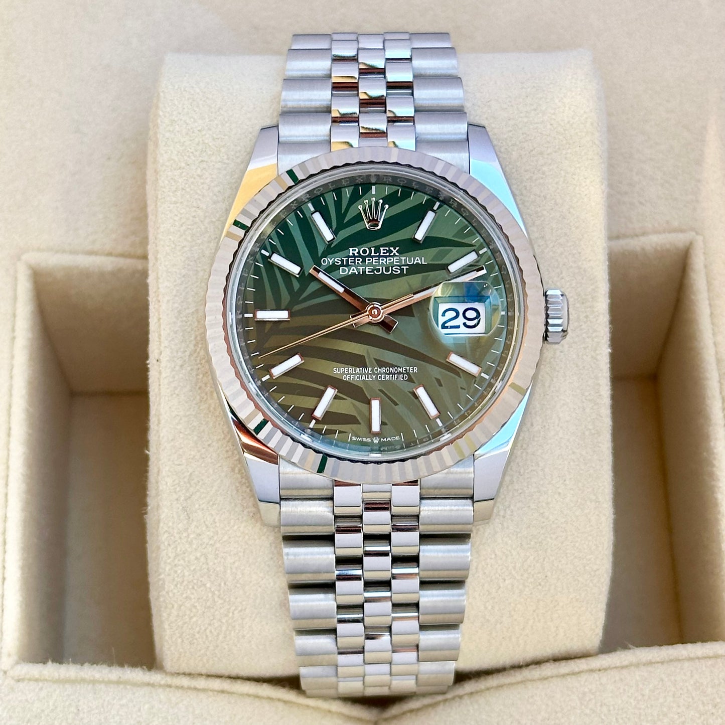 Datejust 36 Palm Green Motif Ref 126234 2021