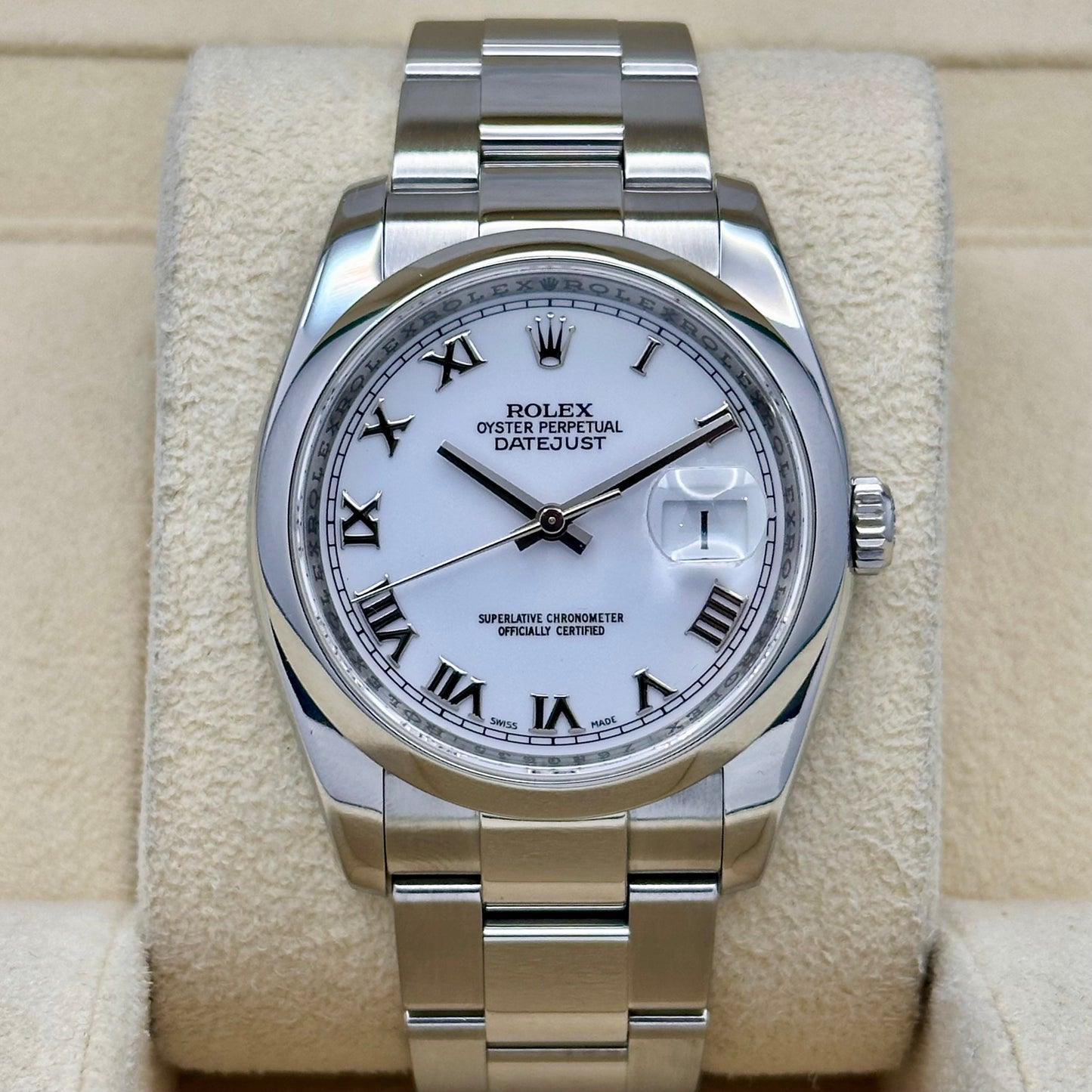 Datejust 36 White Romans Ref 116200 2007