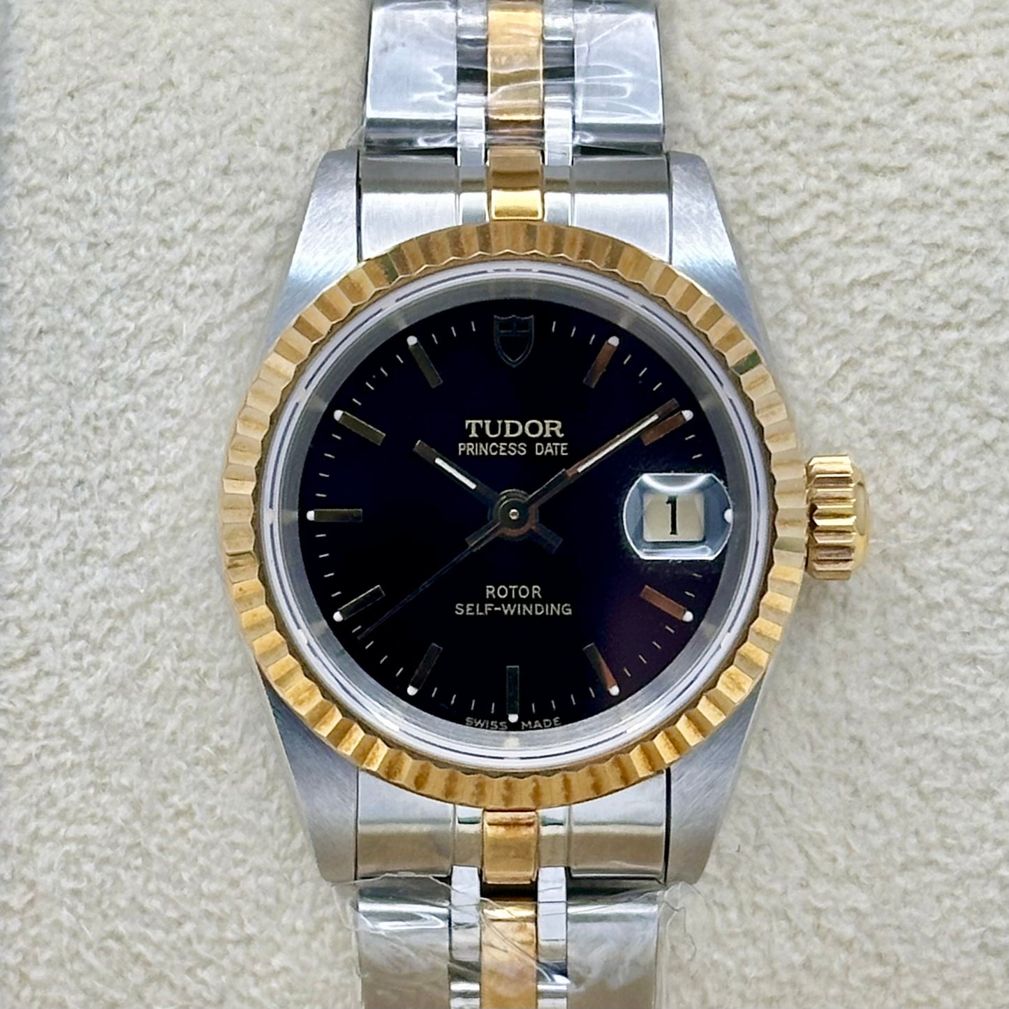 Princess Date Black 18K Yellow Gold Two Tone Ref 92413 2022