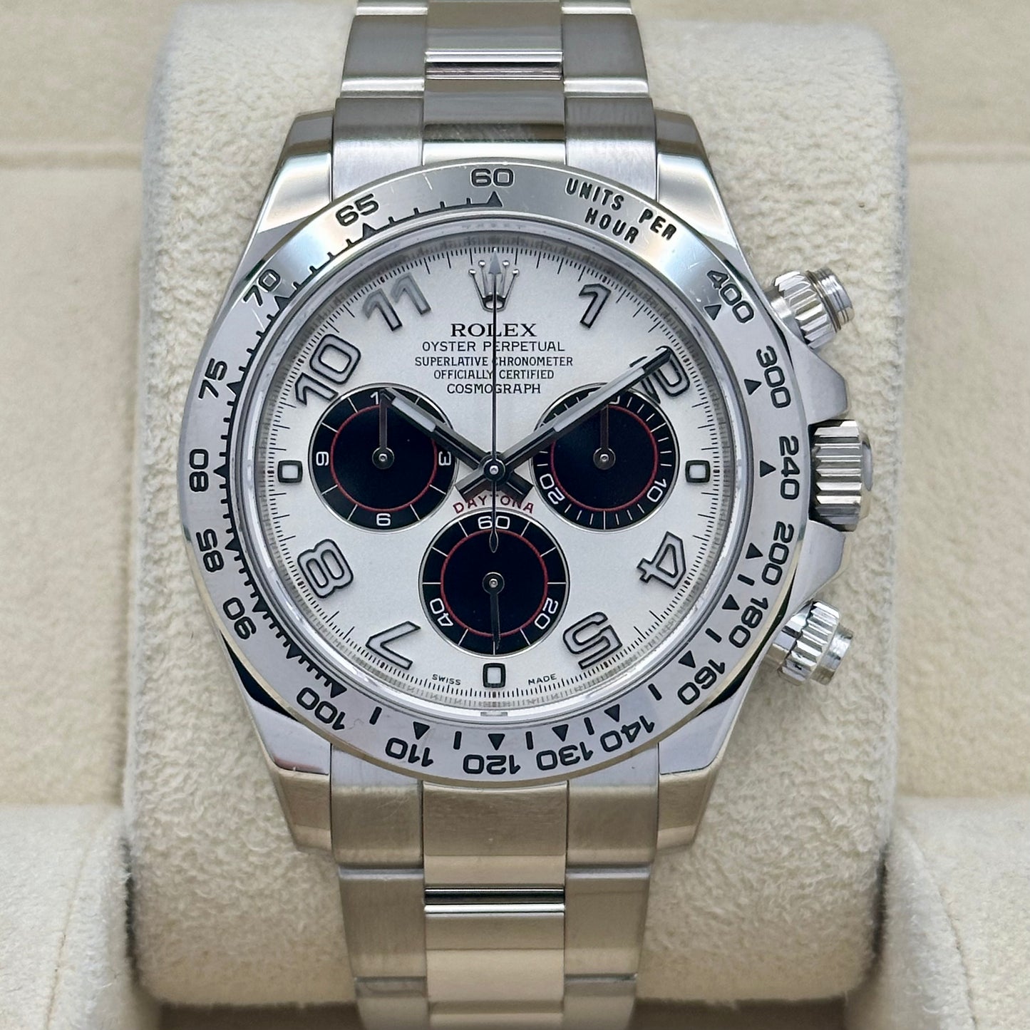 Cosmograph Daytona Panda Racing Dial Ref 18K White Gold 116509