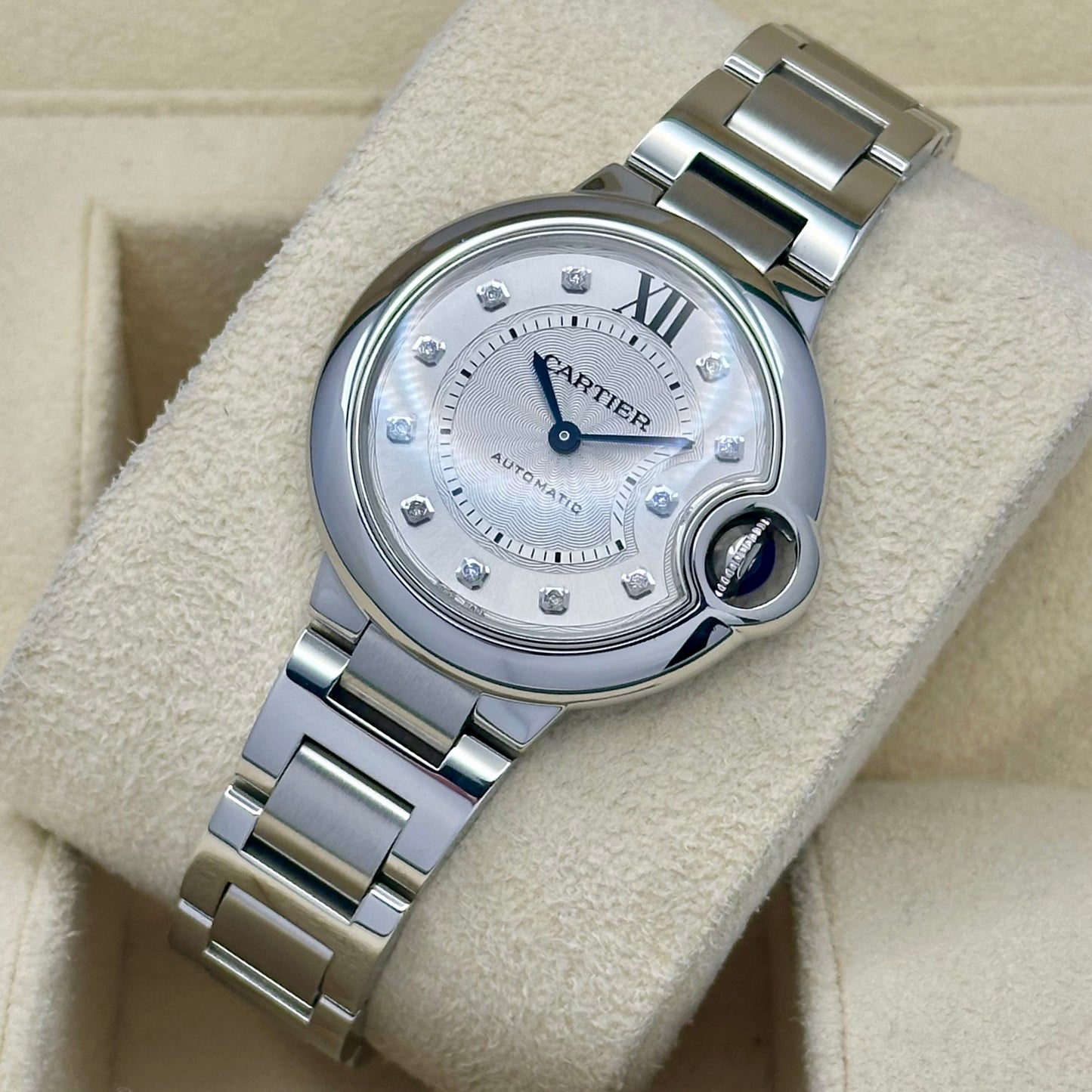 Ballon Bleu De Cartier Silver Guilloché Diamond Dial Ref W4BB0021 2022