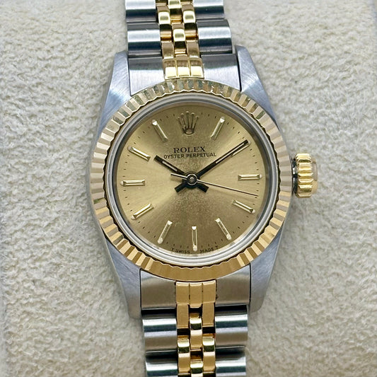 Oyster Perpetual 26 Champagne Dial Ref 67193 1988