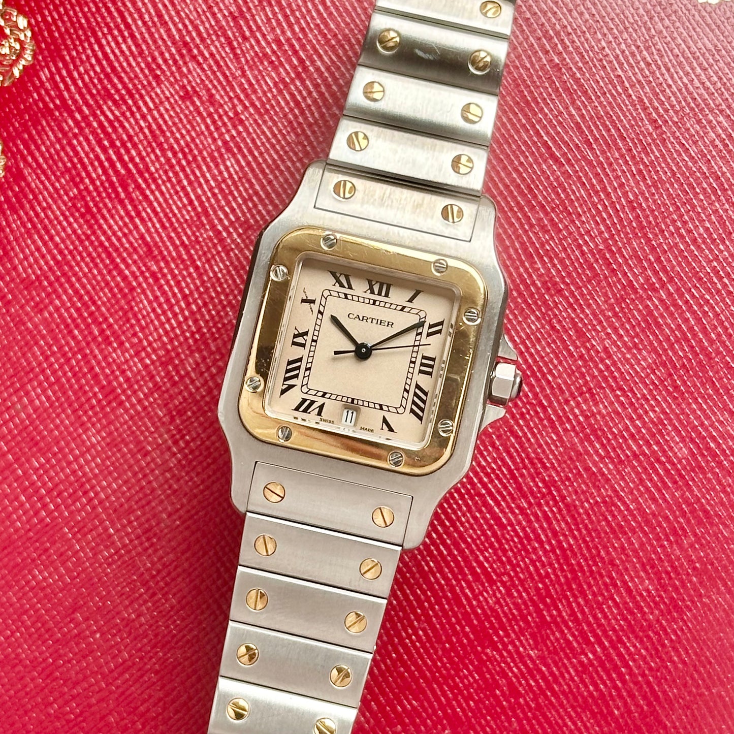 Santos Galbee Large 18K Yellow Gold Two Tone Ref W20011C4 1991