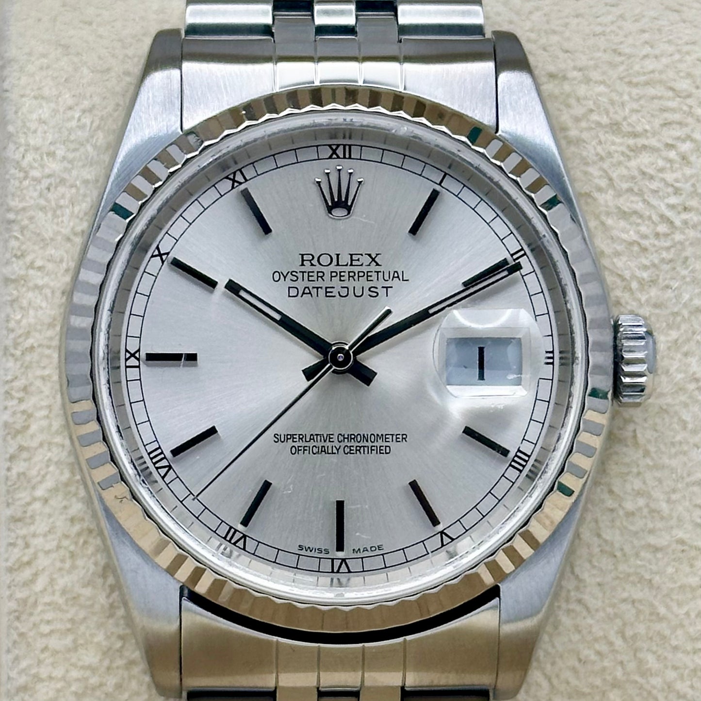 (ON HOLD) Datejust 36 Silver Sunburst Dial Ref 16234 2000